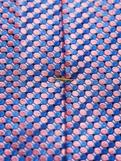 Eton Geometric Silk Tie - view 2, Pink