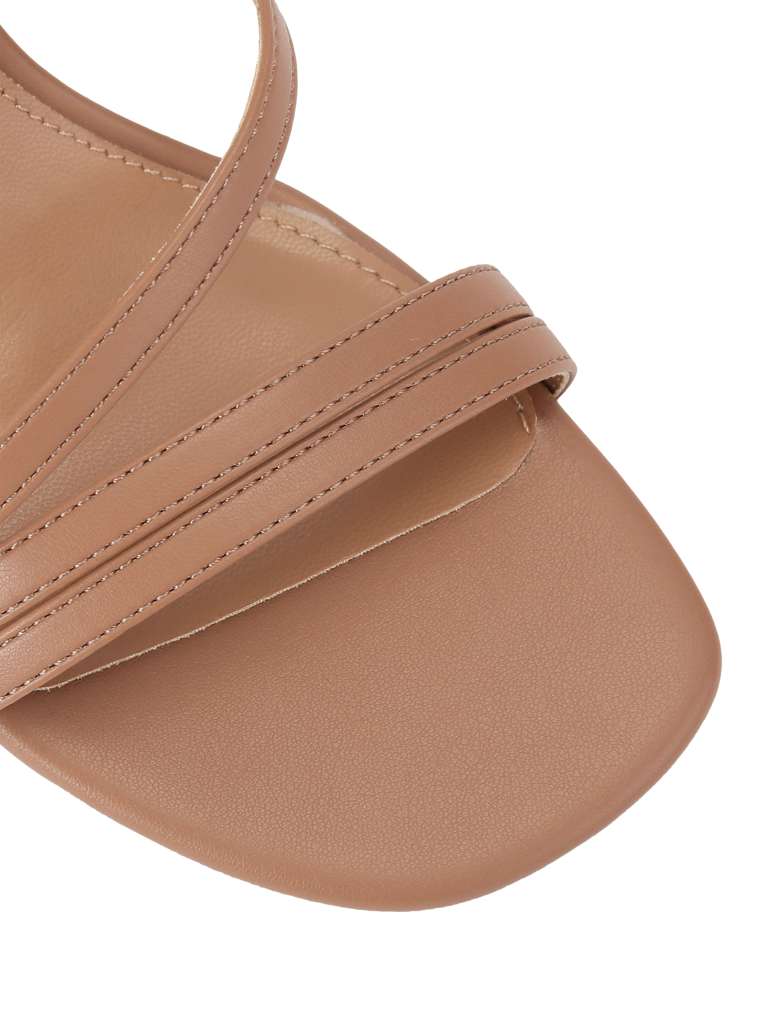 Product image 4 of 4, which shows KG Kurt Geiger Arlie Stiletto Heel Strappy Sandals, Camel, 3