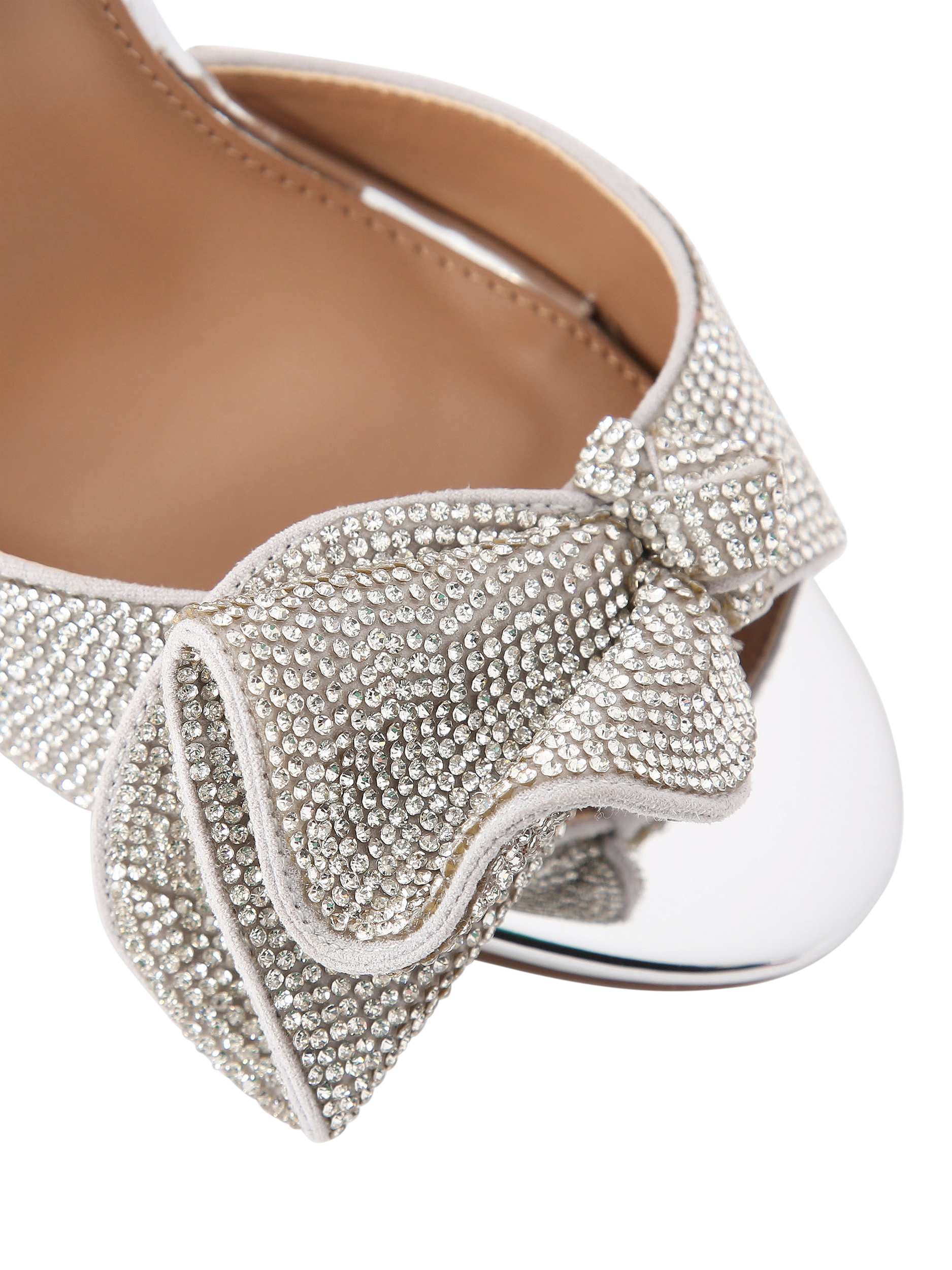 Product image 5 of 5, which shows KG Kurt Geiger Allegra Embellished Stiletto Heel Sandals, Silver, 3