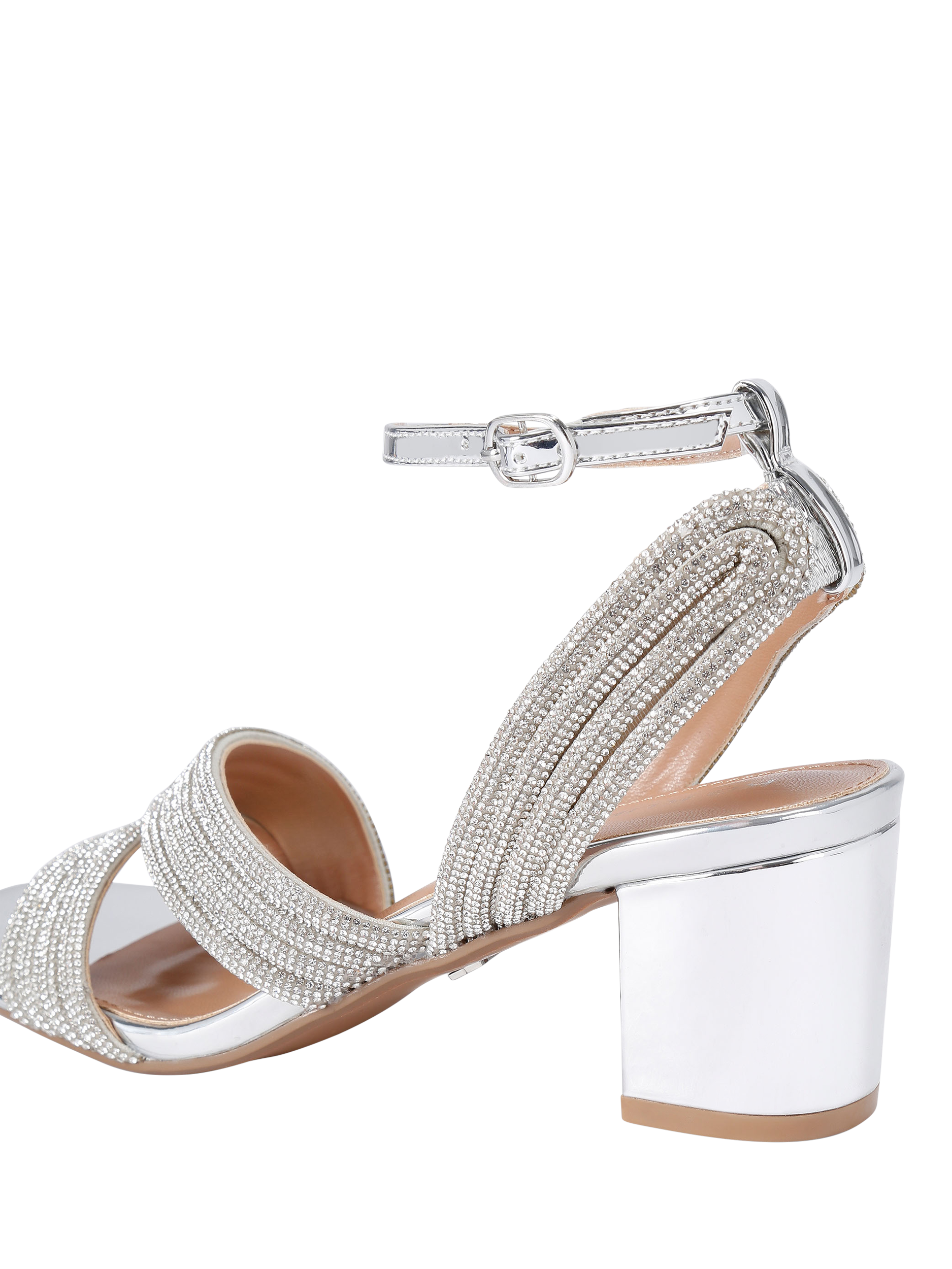 Product image 4 of 5, which shows KG Kurt Geiger Astrid Embellished Sandals, Silver, 3