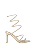 KG Kurt Geiger Athena Embellished Metallic Spiral Heeled Sandals, Gold