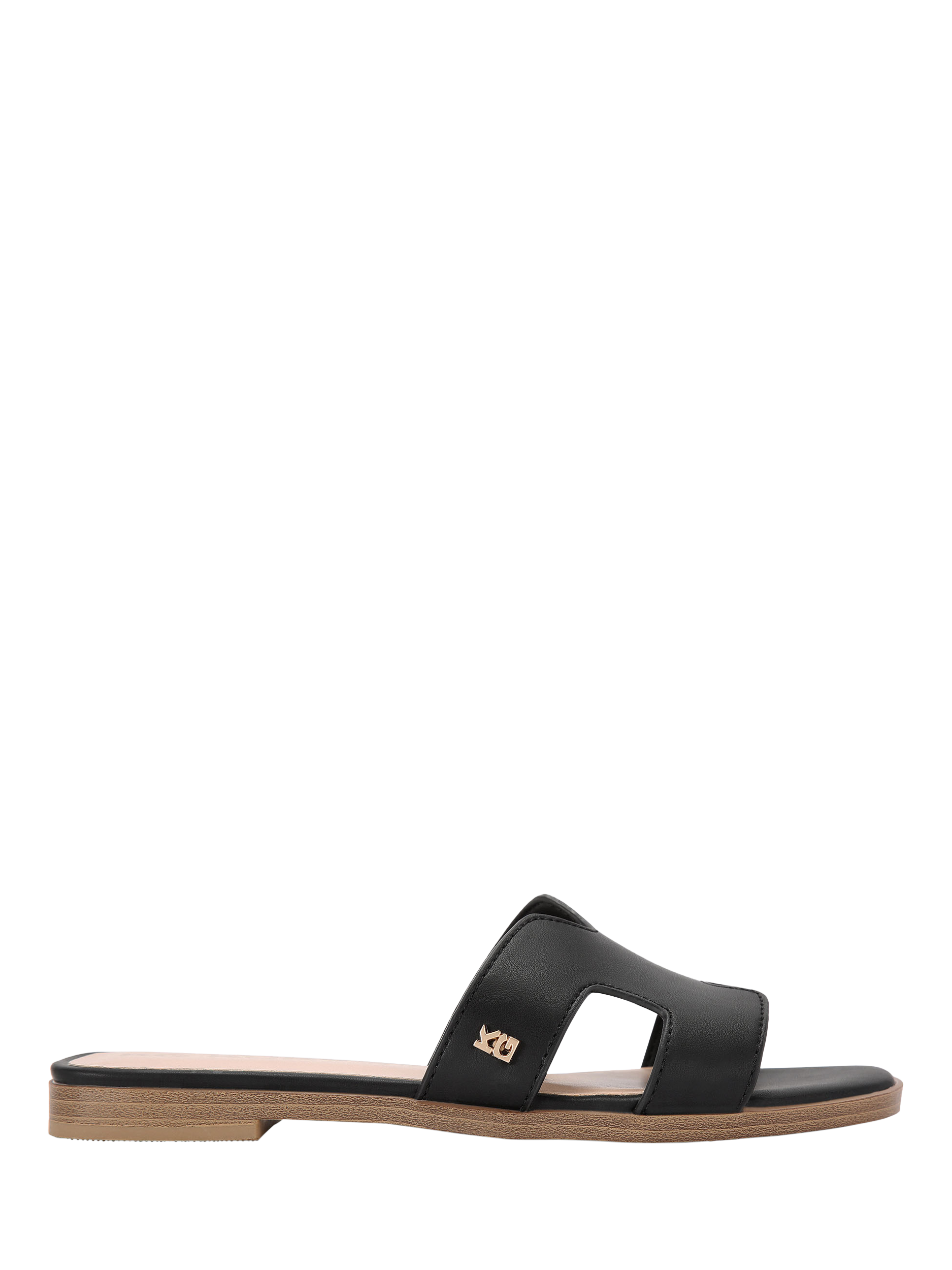Product image 1 of 5, which shows KG Kurt Geiger Raven2 Slider Sandals, Black, 3