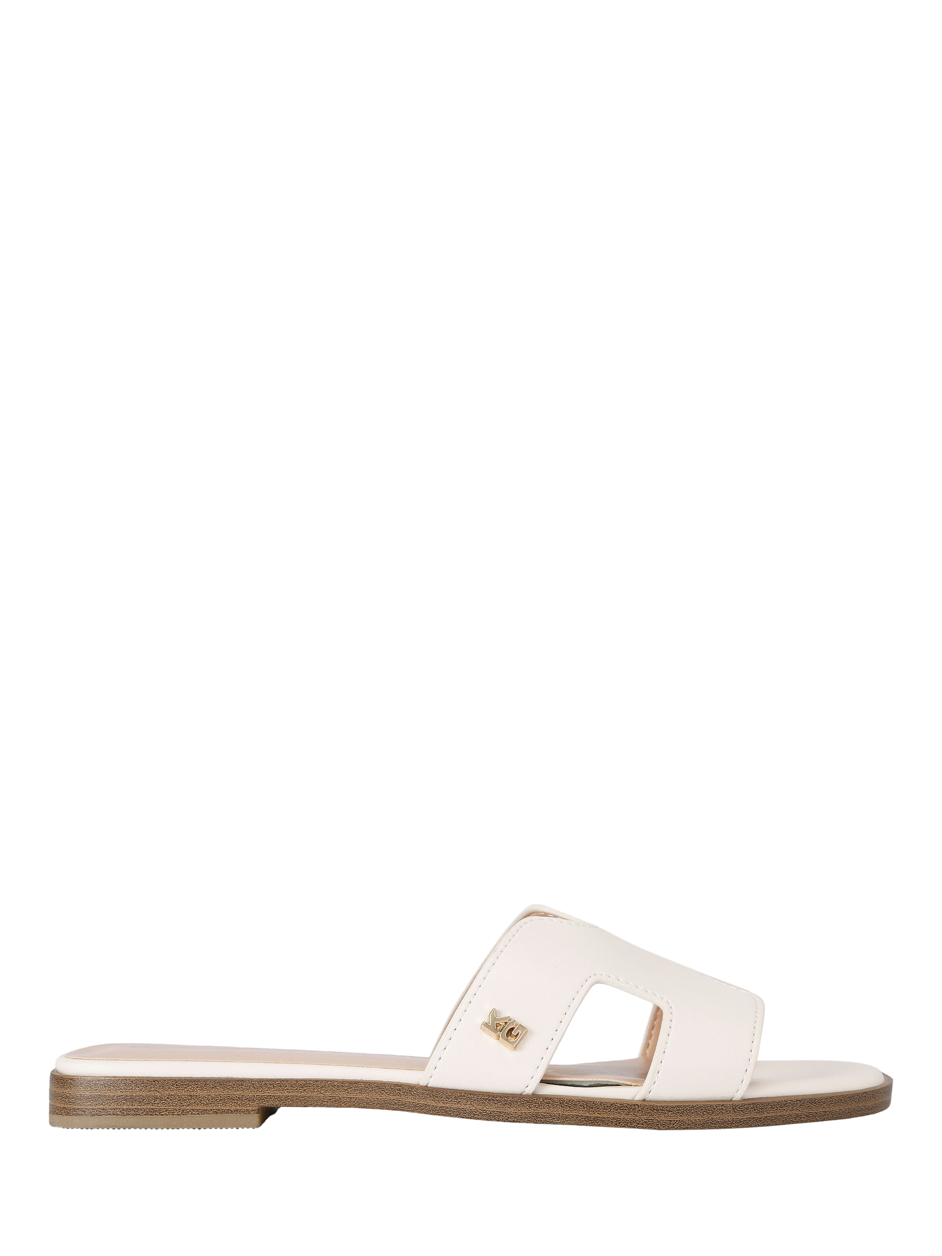 Product image 1 of 5, which shows KG Kurt Geiger Raven2 Slider Sandals, Putty, 3