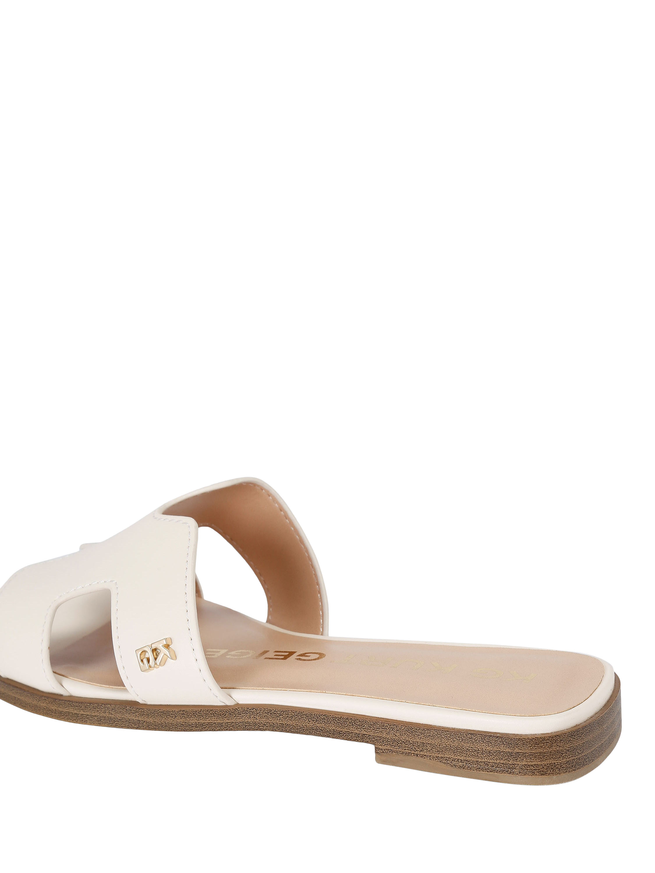 Product image 4 of 5, which shows KG Kurt Geiger Raven2 Slider Sandals, Putty, 3