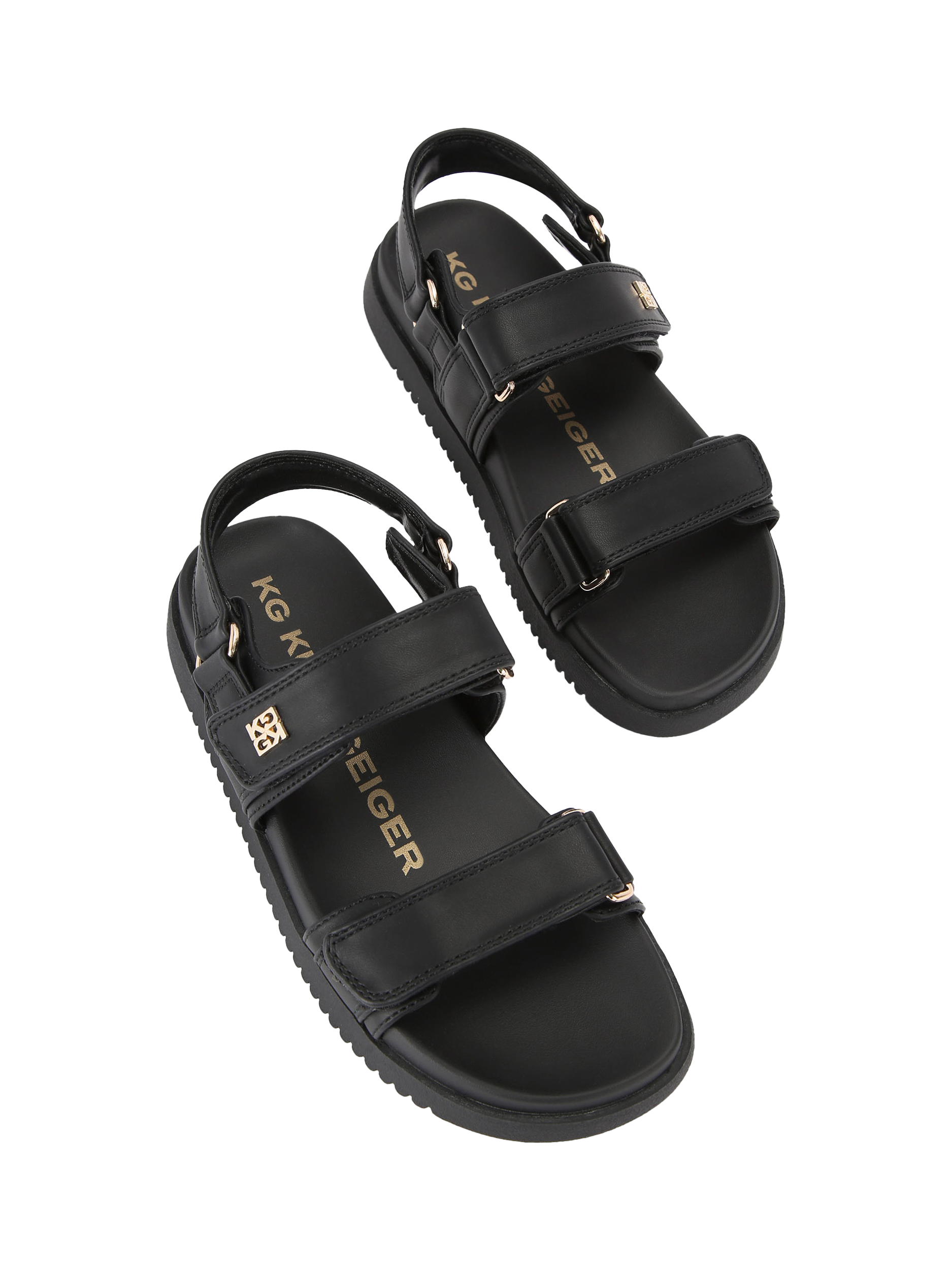 Product image 3 of 5, which shows KG Kurt Geiger Rory2 Sandals, Black, 3