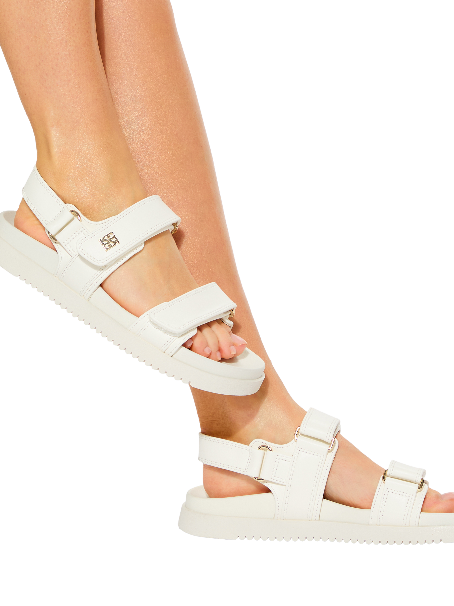 Product image 2 of 5, which shows KG Kurt Geiger Rory2 Sandals, Putty, 3