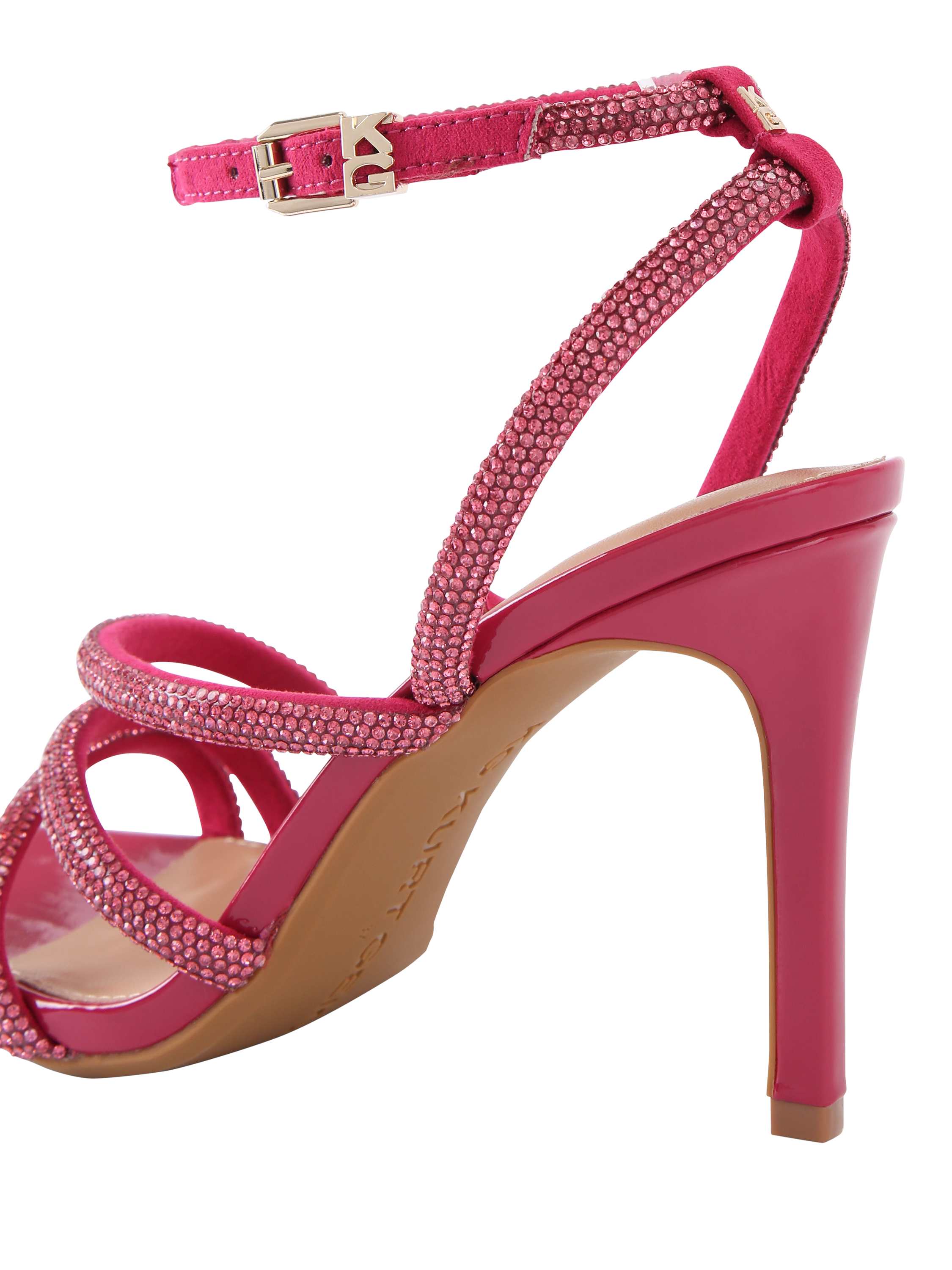 Product image 4 of 4, which shows KG Kurt Geiger Savanna 2 Sandals, Pink, 3