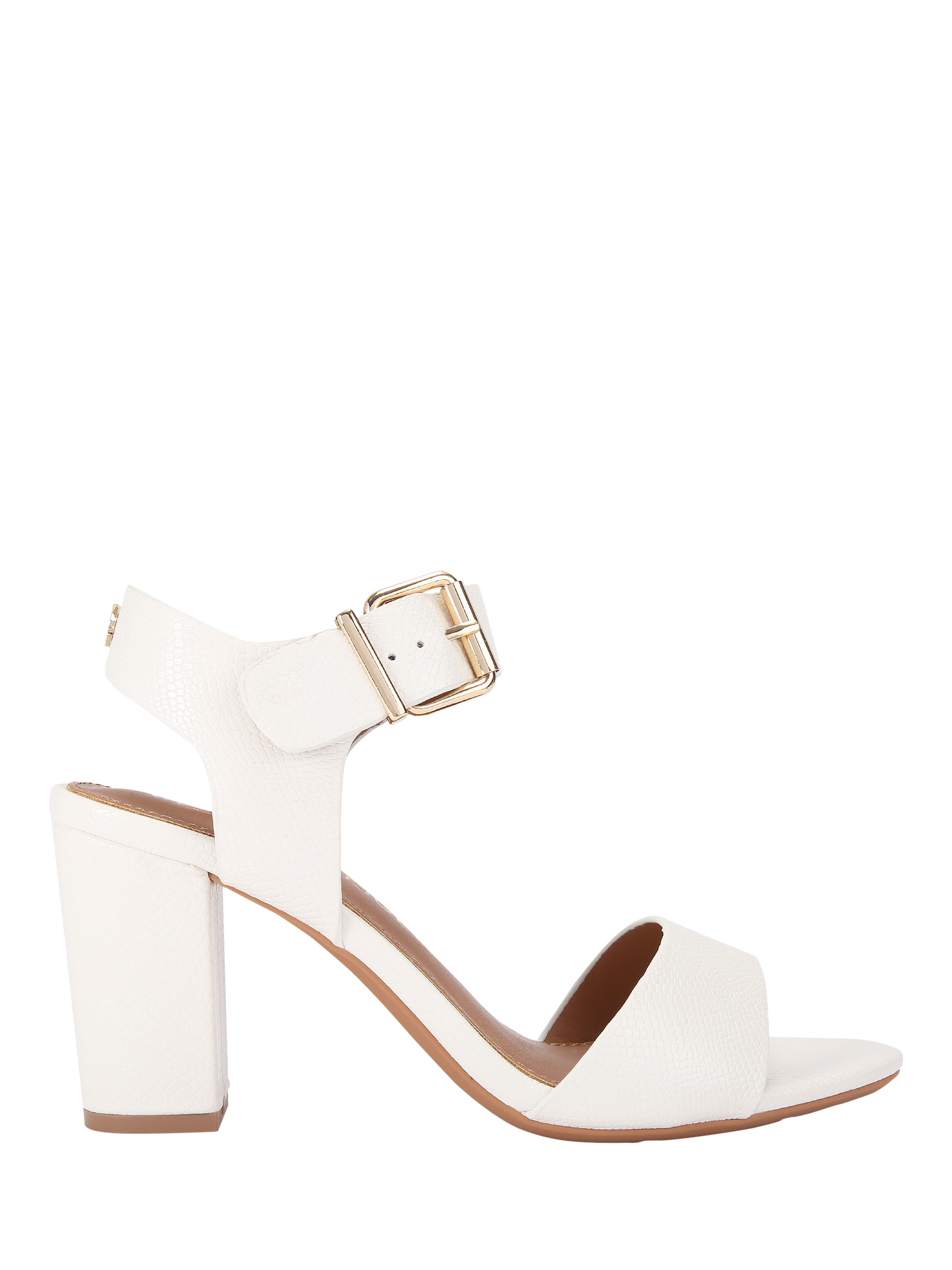 Product image 1 of 5, which shows KG Kurt Geiger Sutton2 Block Heel Sandals, Natural Putty, 3