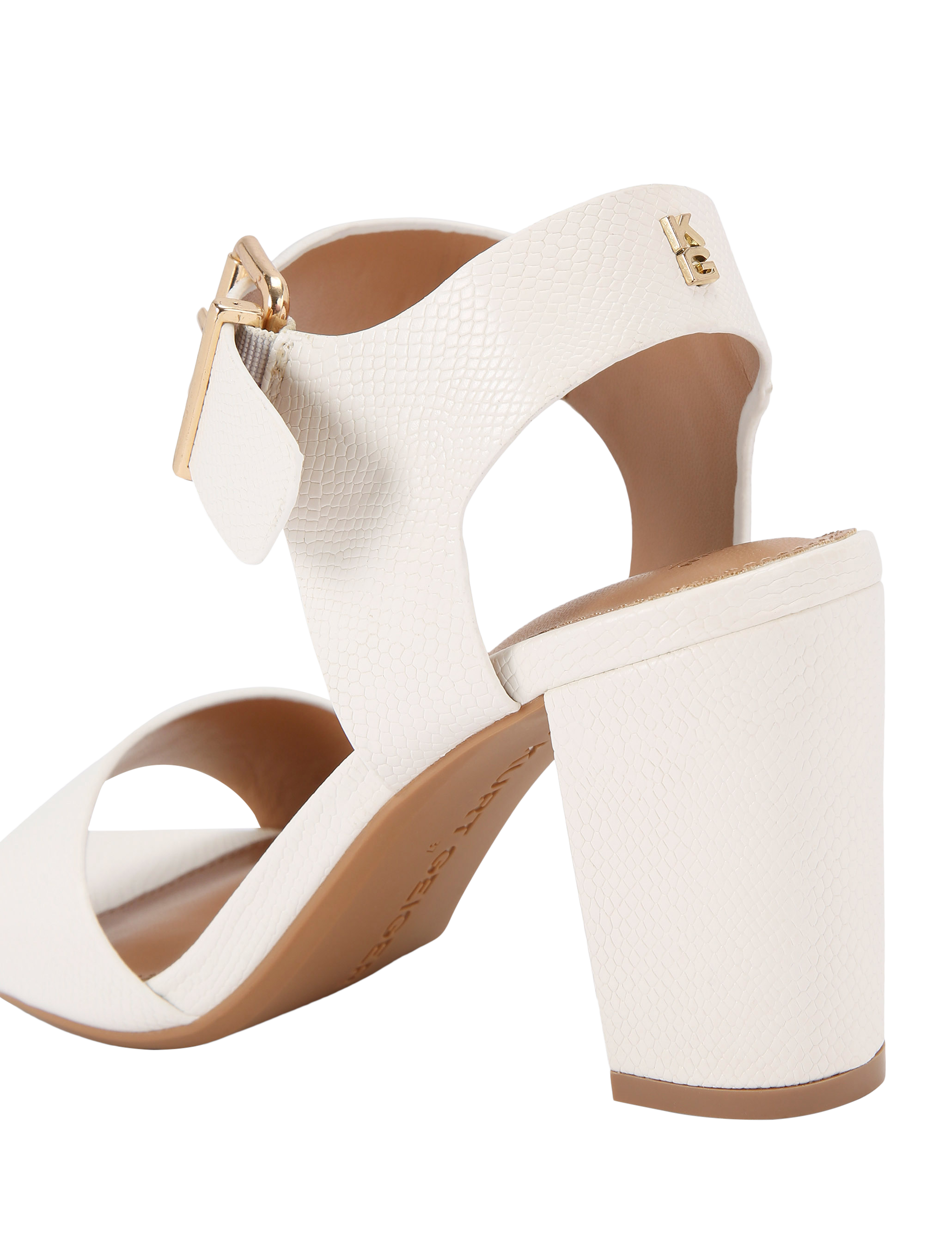 Product image 4 of 5, which shows KG Kurt Geiger Sutton2 Block Heel Sandals, Natural Putty, 3
