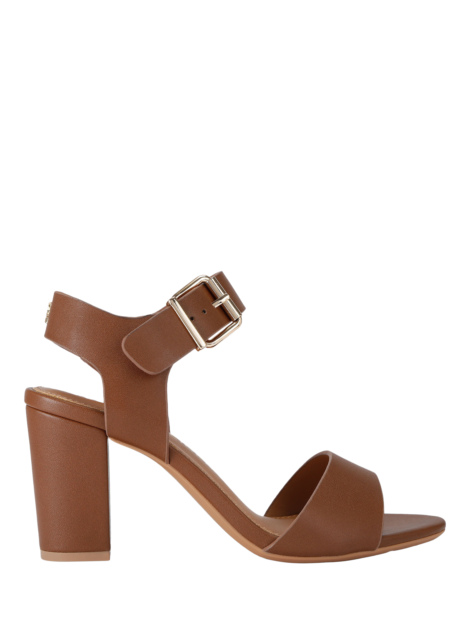 Product image 1 of 4, which shows KG Kurt Geiger Sutton2 Block Heel Sandals, Brown Tan, 3