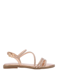 KG Kurt Geiger Reece2 Embellished Strappy Sandals, Rose Gold