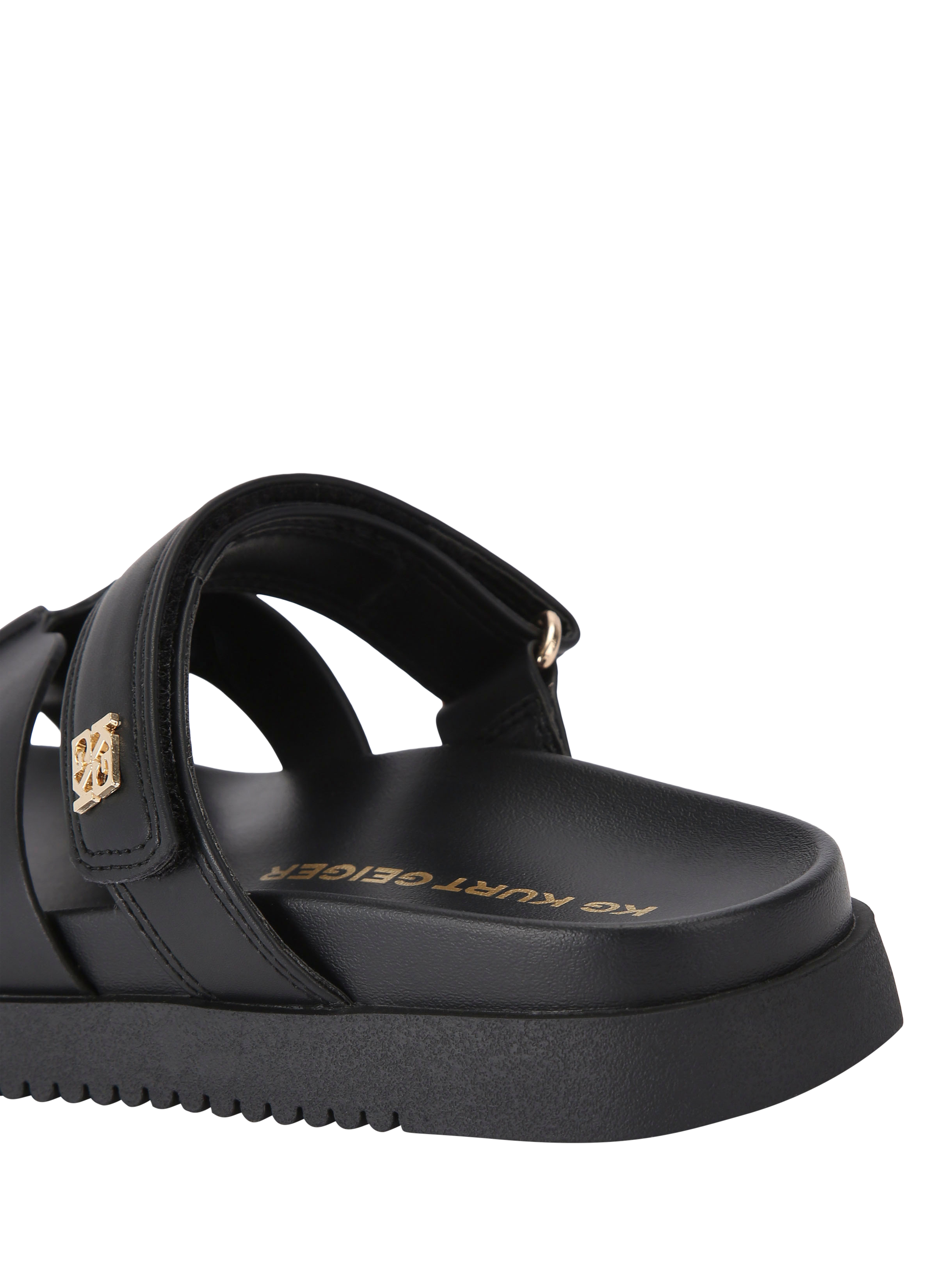 Product image 3 of 4, which shows KG Kurt Geiger Reese Slider Sandals, Black, 3