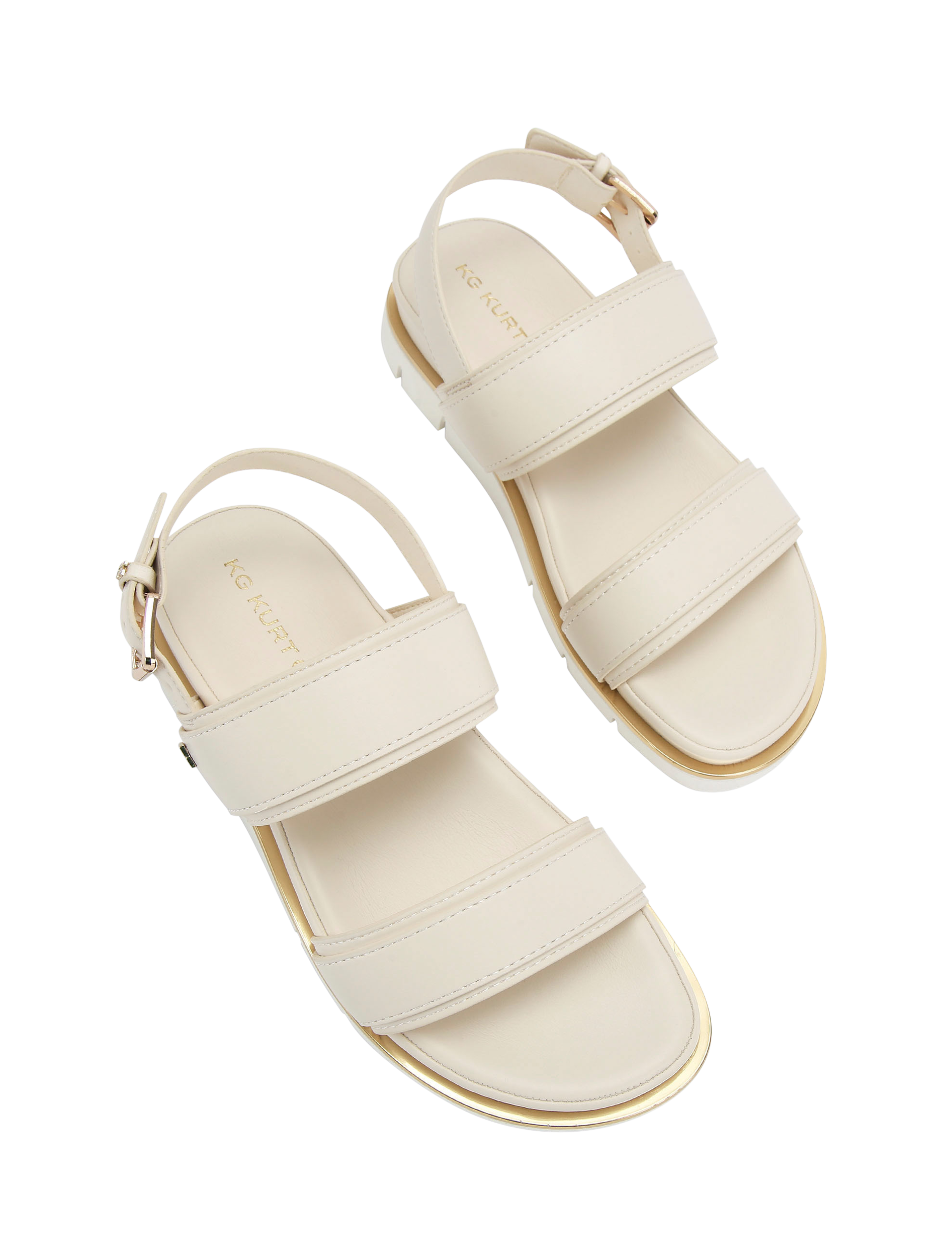 Product image 3 of 5, which shows KG Kurt Geiger Renata Sandals, Putty, 3
