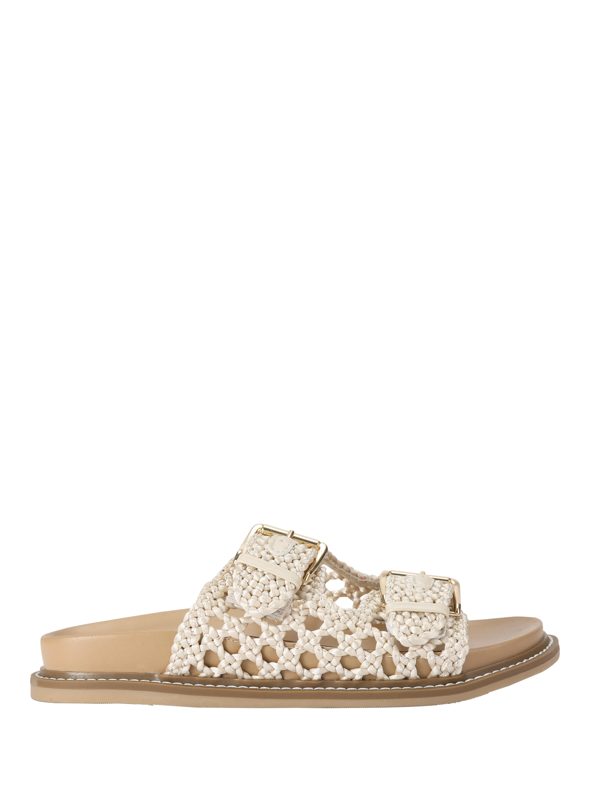 KG Kurt Geiger Rhoda Woven Footbed Sandals, Putty
