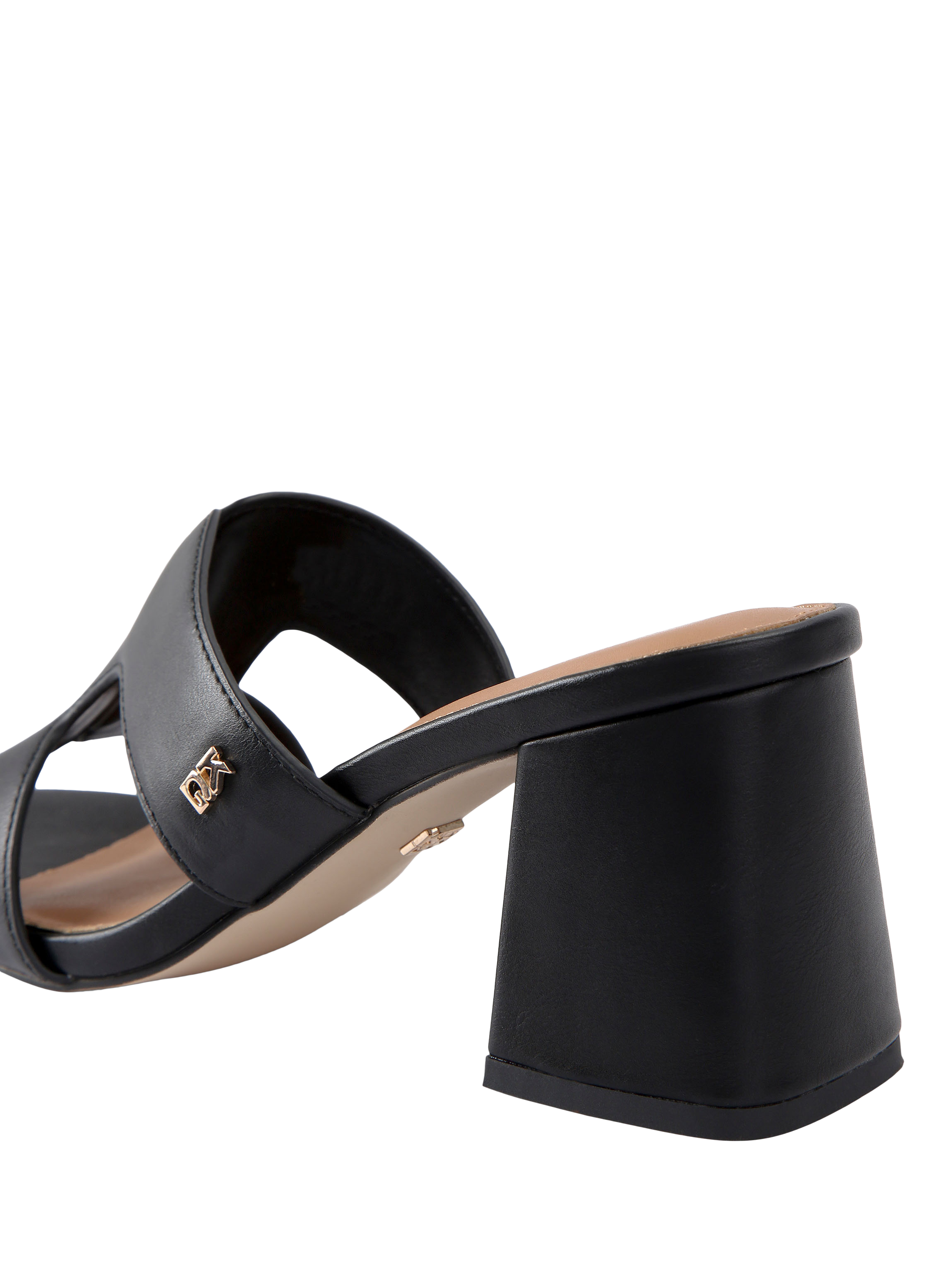 Product image 4 of 5, which shows KG Kurt Geiger Riri Block Heel Sandals, Black, 3