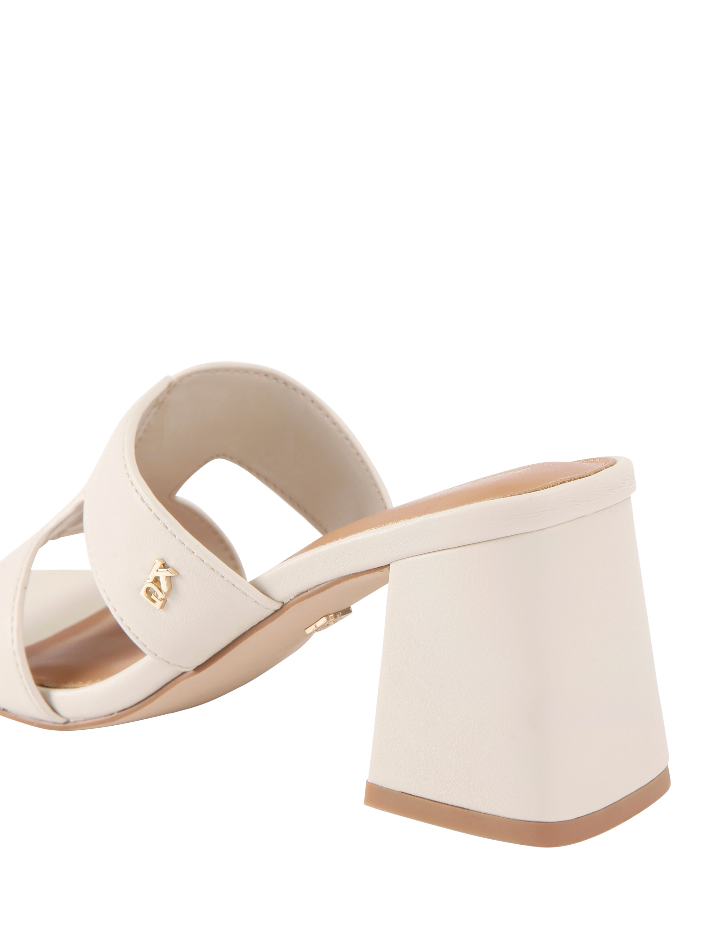 Product image 4 of 5, which shows KG Kurt Geiger Riri Block Heel Sandals, Putty, 3