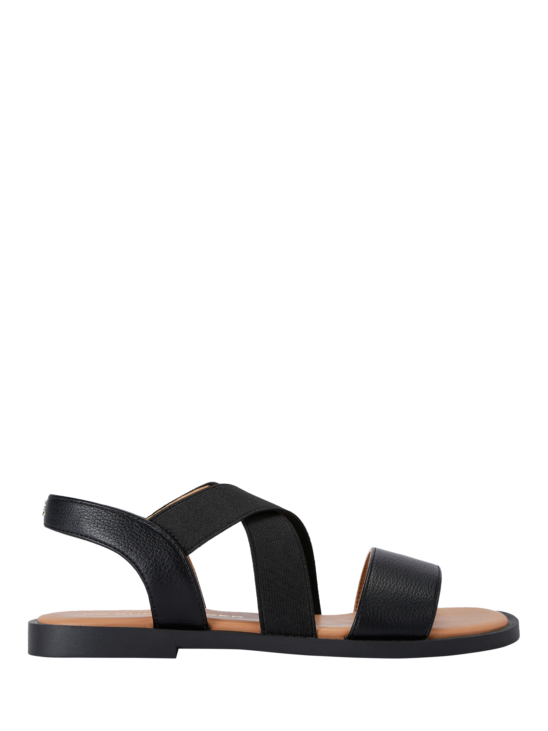 Product image 1 of 5, which shows KG Kurt Geiger Romane Strappy Footbed Sandals, Black, 3