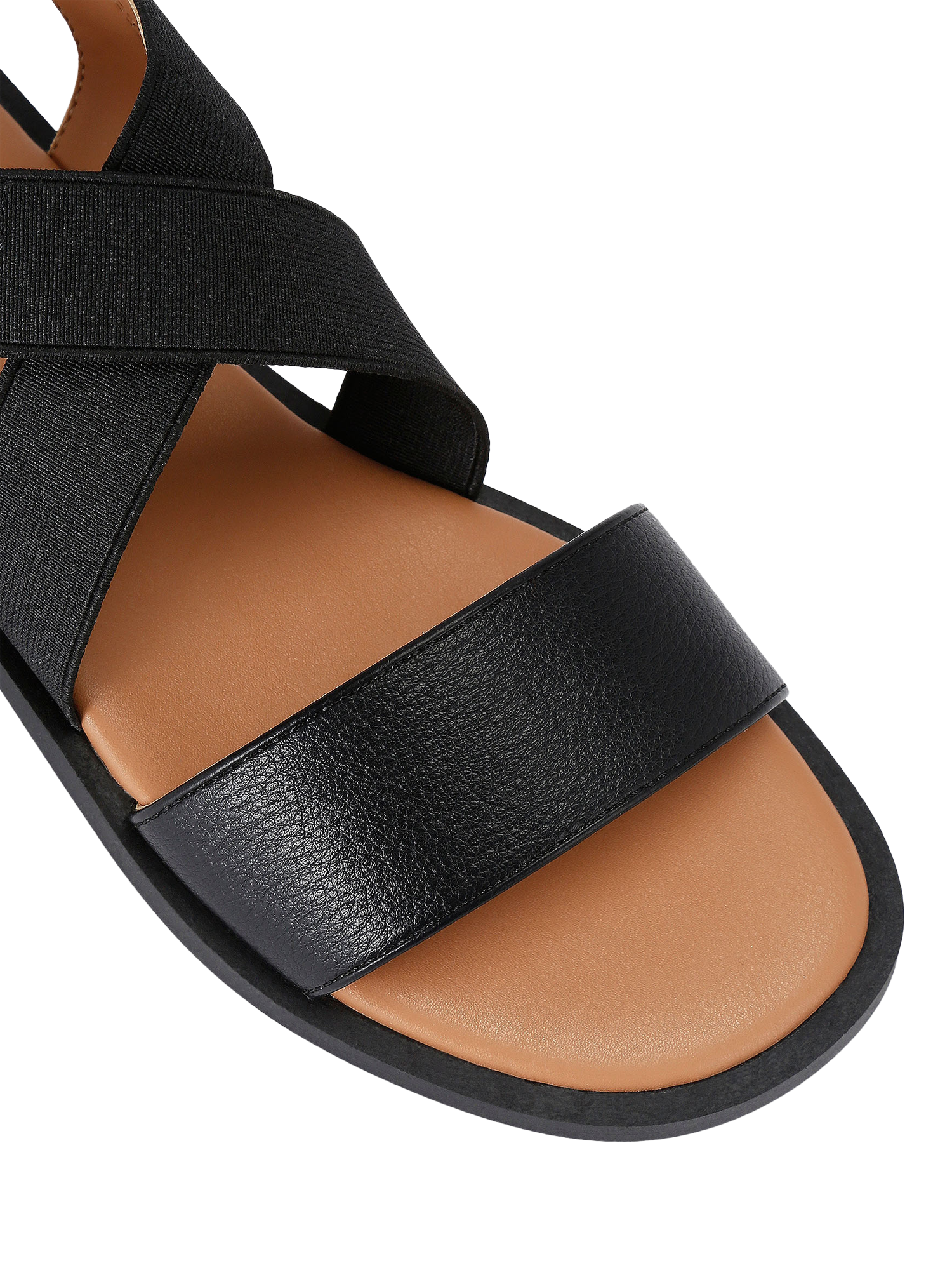Product image 5 of 5, which shows KG Kurt Geiger Romane Strappy Footbed Sandals, Black, 3