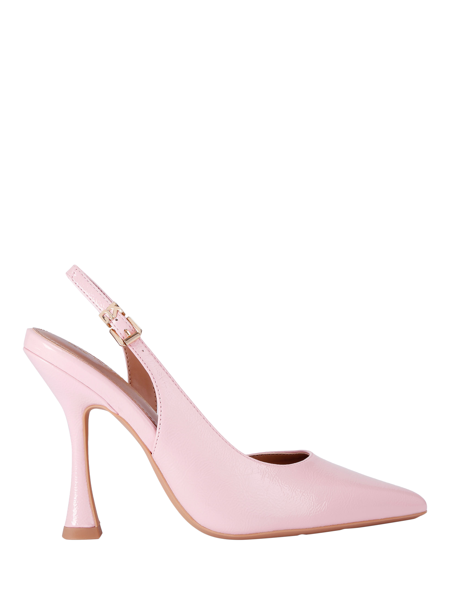 Product image 1 of 4, which shows KG Kurt Geiger Aria2 Stiletto Heel Court Shoes, Pink Mid, 3