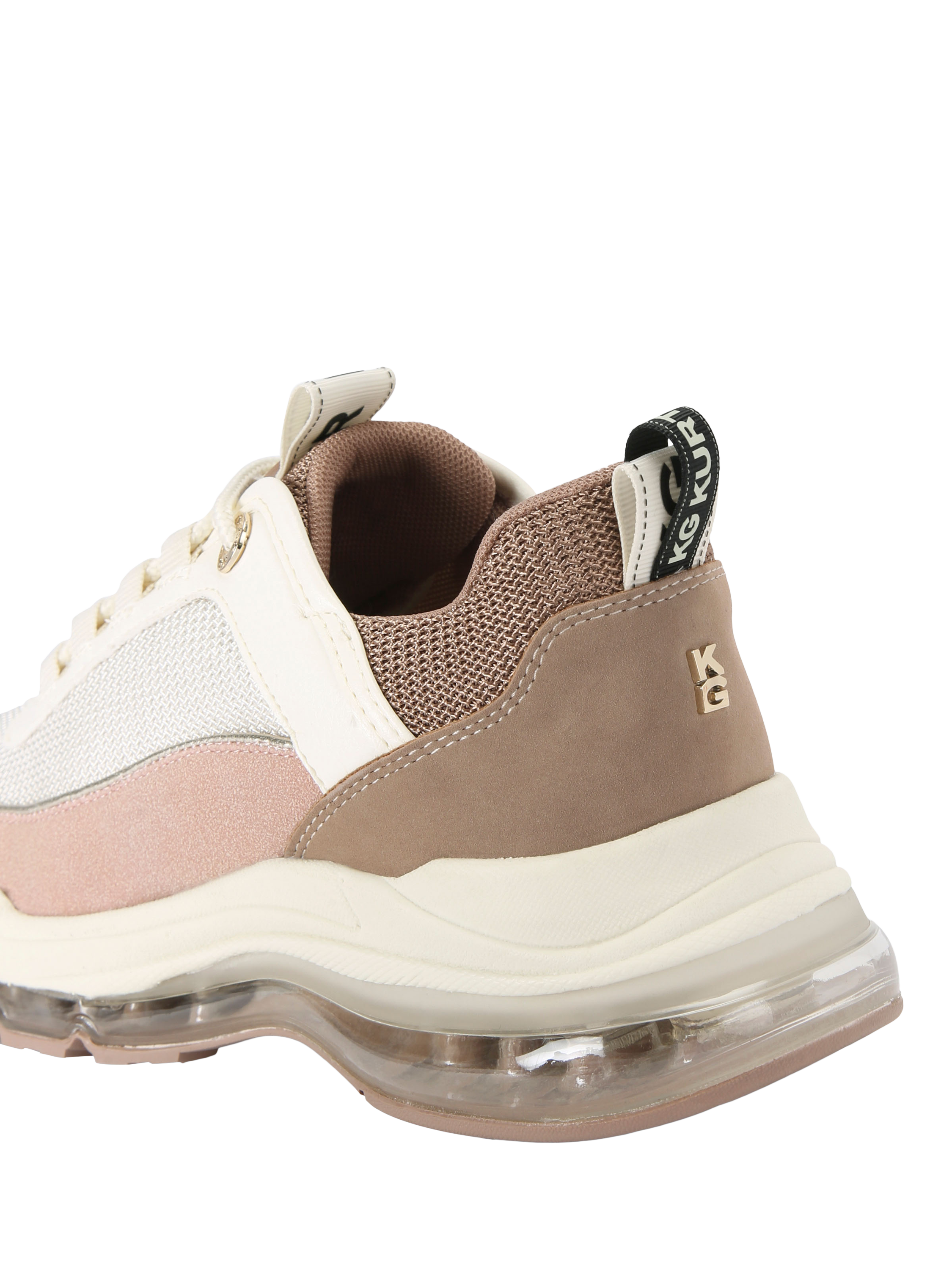 Product image 4 of 5, which shows KG Kurt Geiger Legit Lace Up 2 Chunky Trainers, Pink/Multi, 3