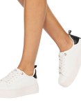 KG Kurt Geiger Lighter Lace Up Flatform Trainers, White