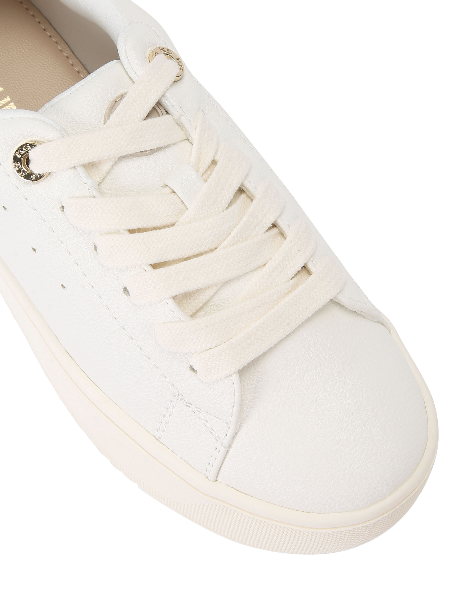 Product image 5 of 5, which shows KG Kurt Geiger Lighter Lace Up Flatform Trainers, White, 3