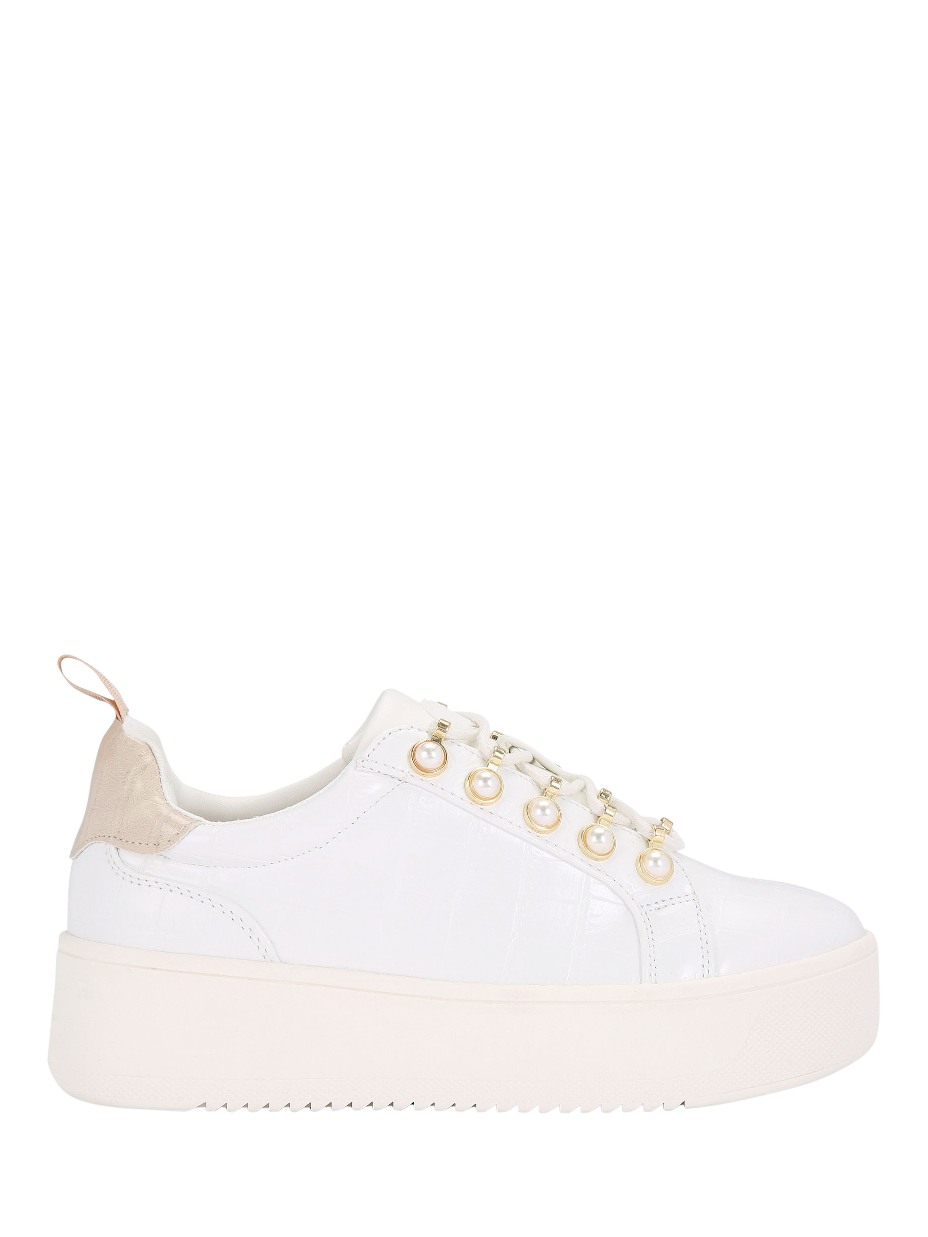 Product image 1 of 5, which shows KG Kurt Geiger Lighter Pearl 2 Chunky Trainers, White, 3