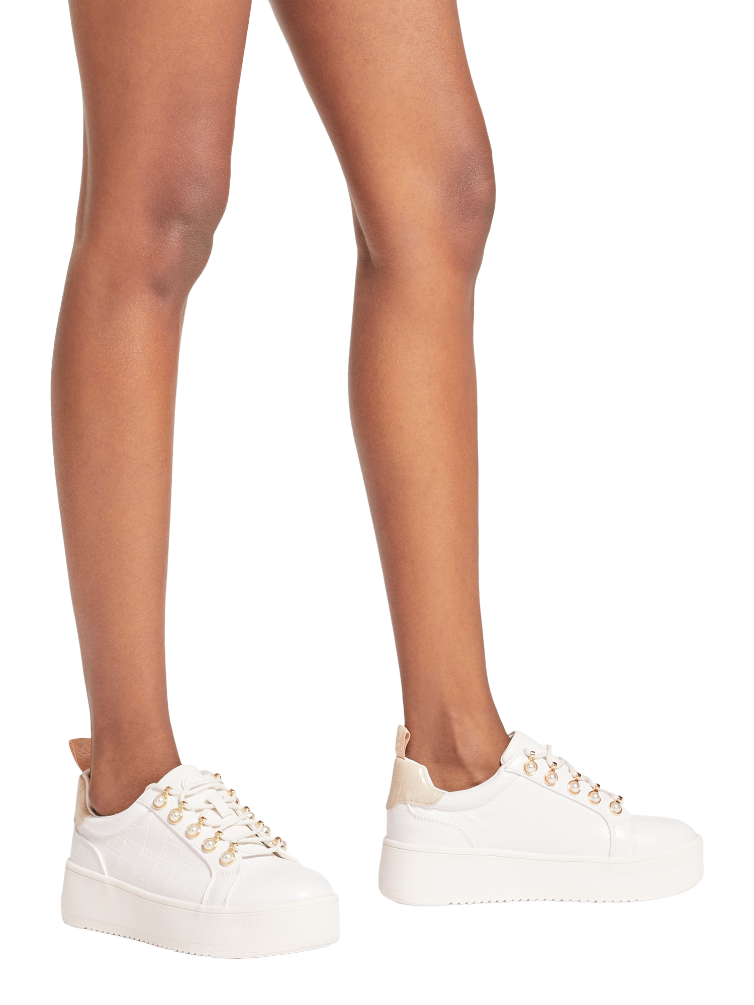 Product image 2 of 5, which shows KG Kurt Geiger Lighter Pearl 2 Chunky Trainers, White, 3