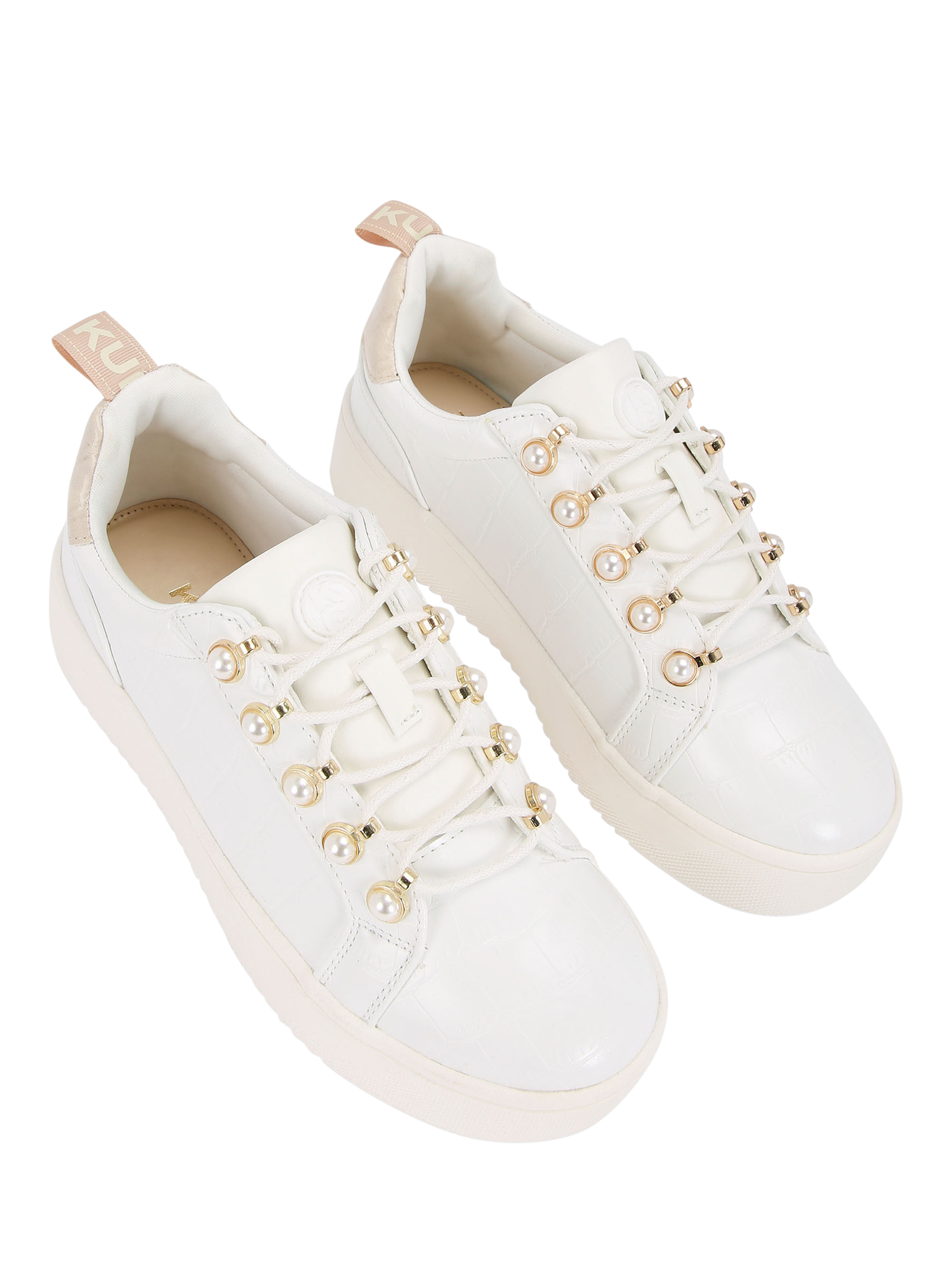 Product image 3 of 5, which shows KG Kurt Geiger Lighter Pearl 2 Chunky Trainers, White, 3