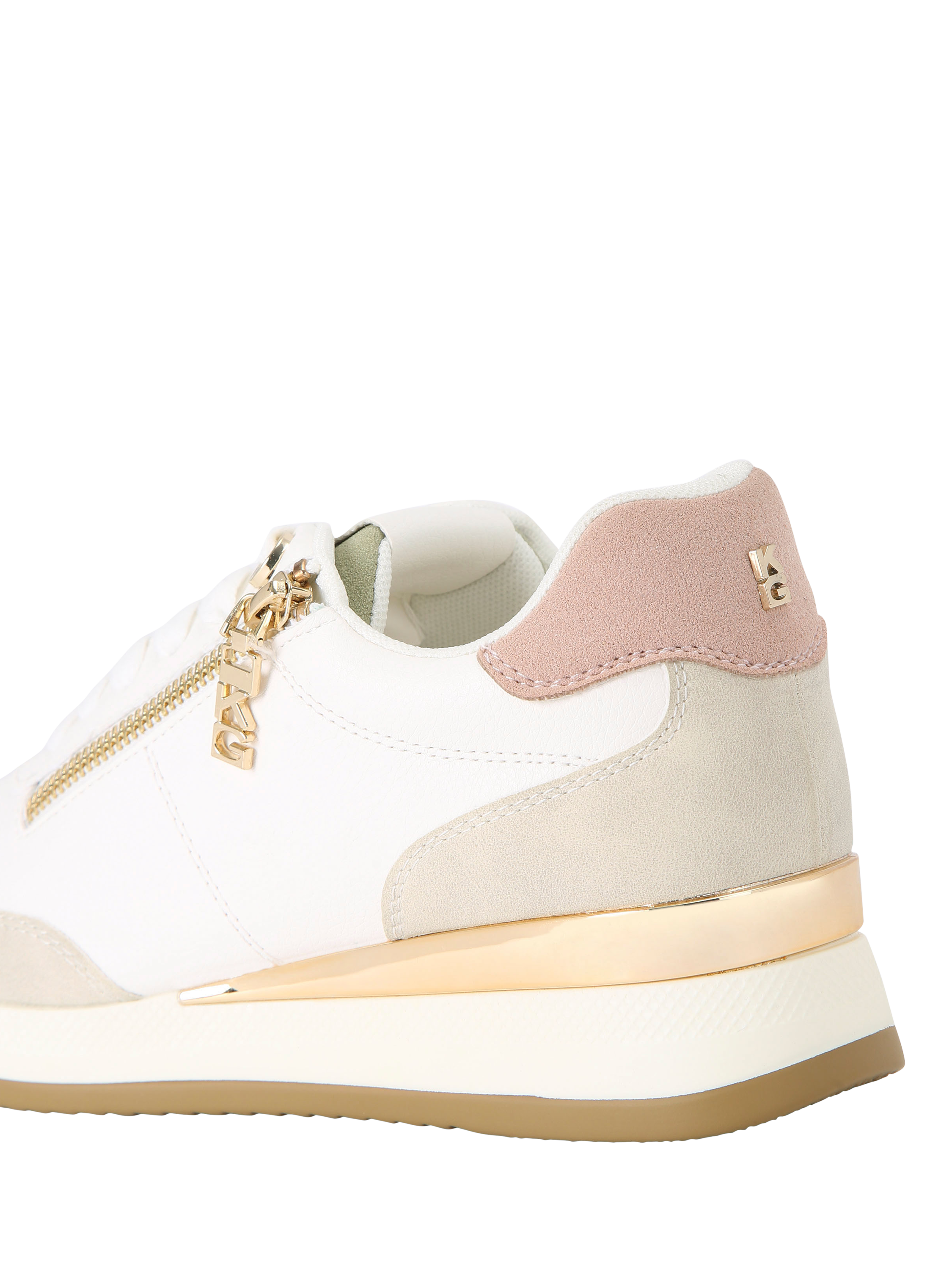 Product image 1 of 1, which shows KG Kurt Geiger Lina 2 Zip Trainers, Pink, 3