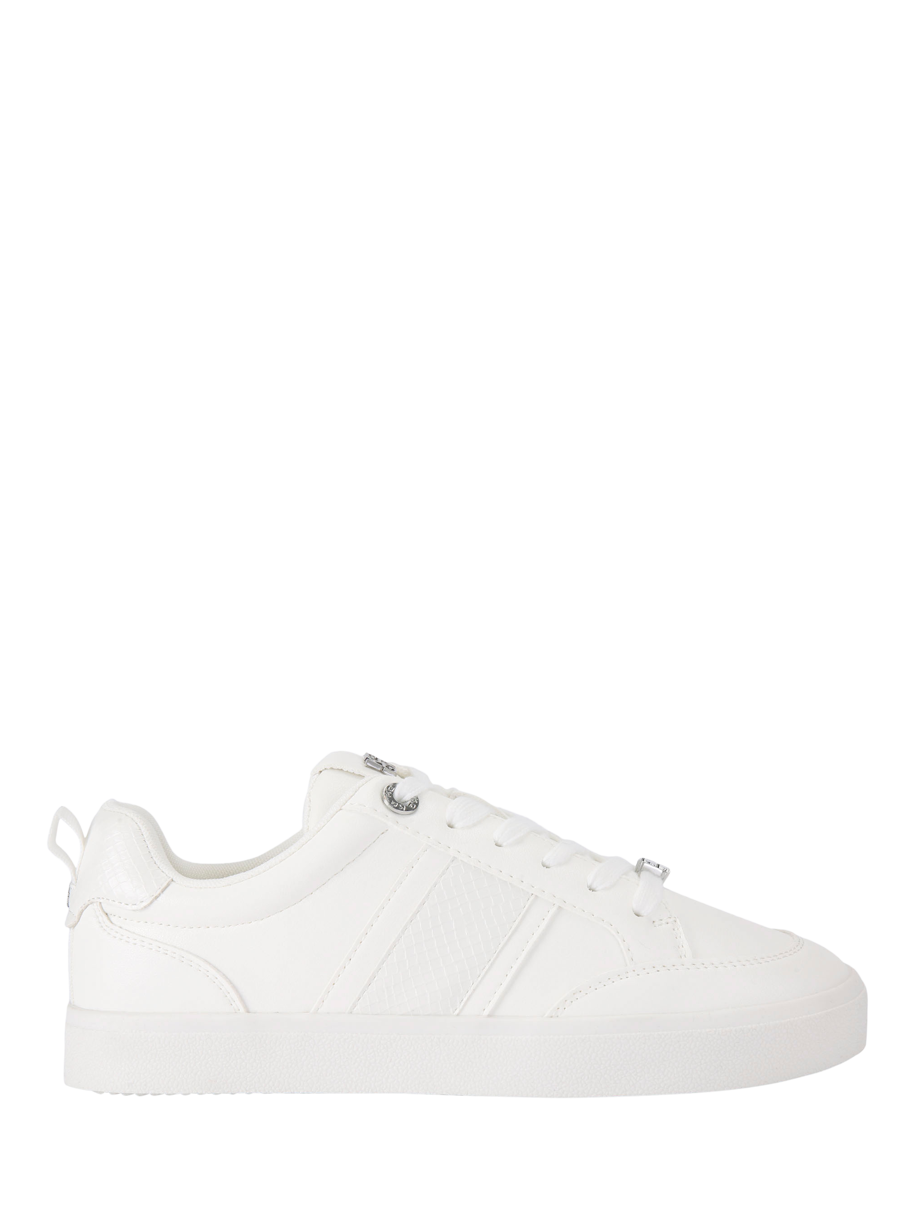 Product image 1 of 5, which shows KG Kurt Geiger Lindsey Lace Up Trainers, White, 3