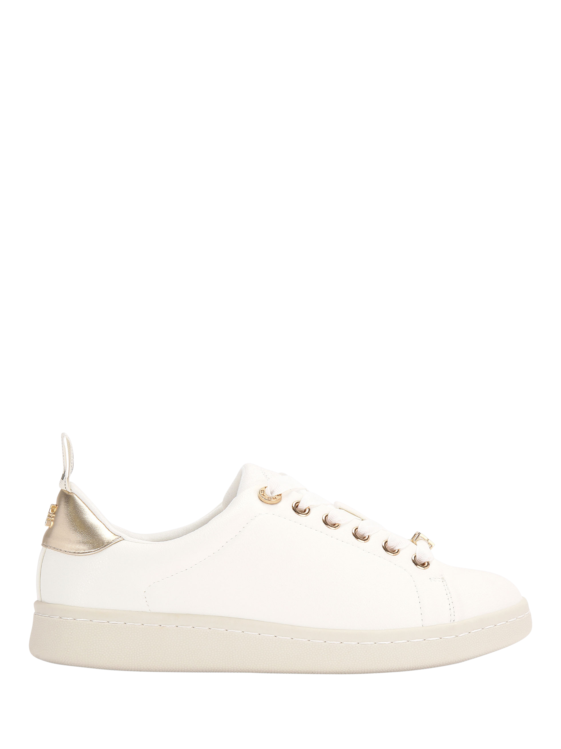 Product image 1 of 5, which shows KG Kurt Geiger Liza Lace Up Trainers, White, 3