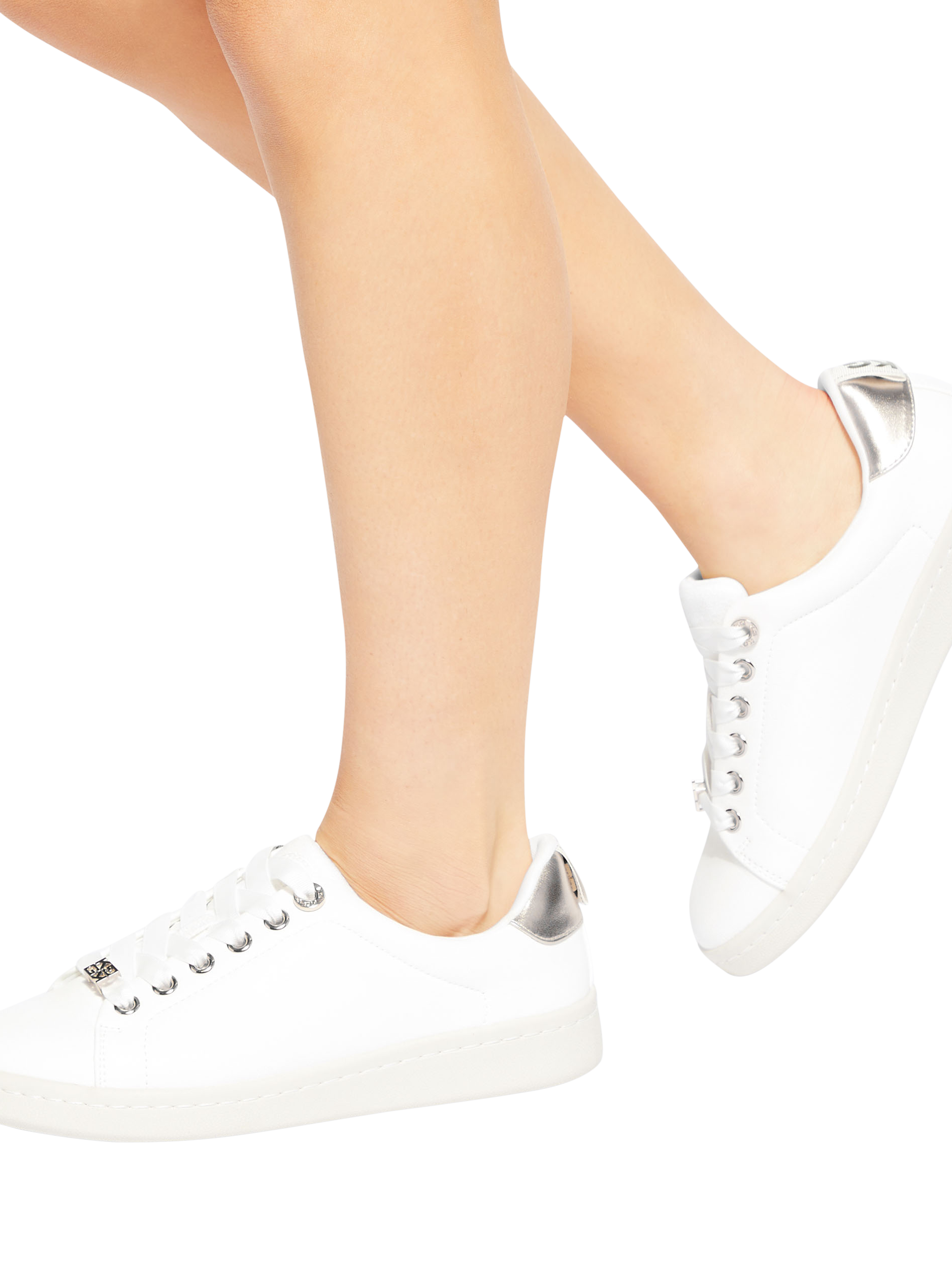 Product image 2 of 5, which shows KG Kurt Geiger Liza Lace Up Trainers, White, 3