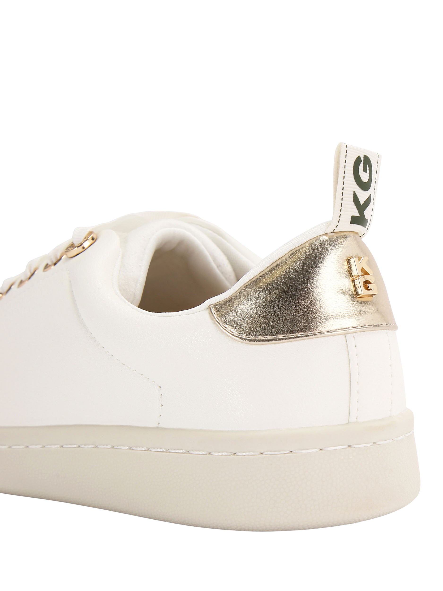 Product image 4 of 5, which shows KG Kurt Geiger Liza Lace Up Trainers, White, 3
