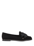 KG Kurt Geiger Mable3 Bow Suedette Ballerina Pumps, Black