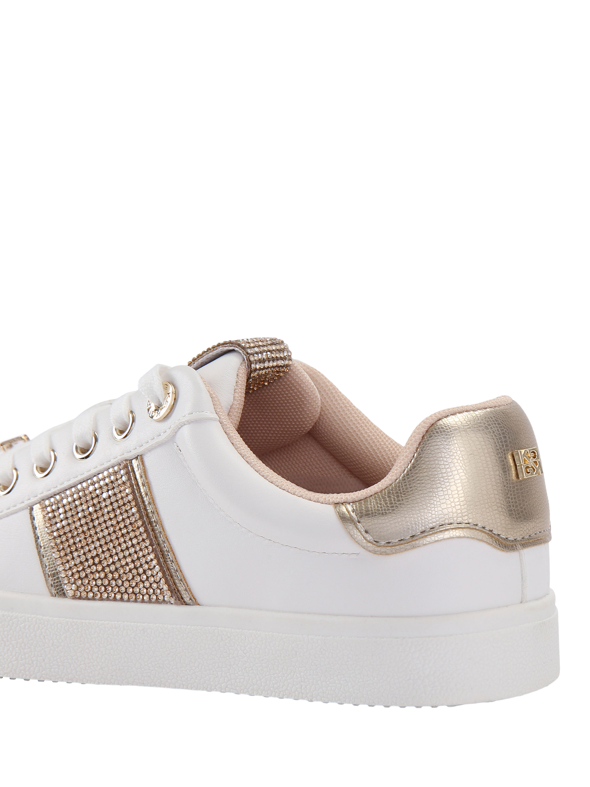 Product image 4 of 5, which shows KG Kurt Geiger Lucie Embellished Trainers, White, 3