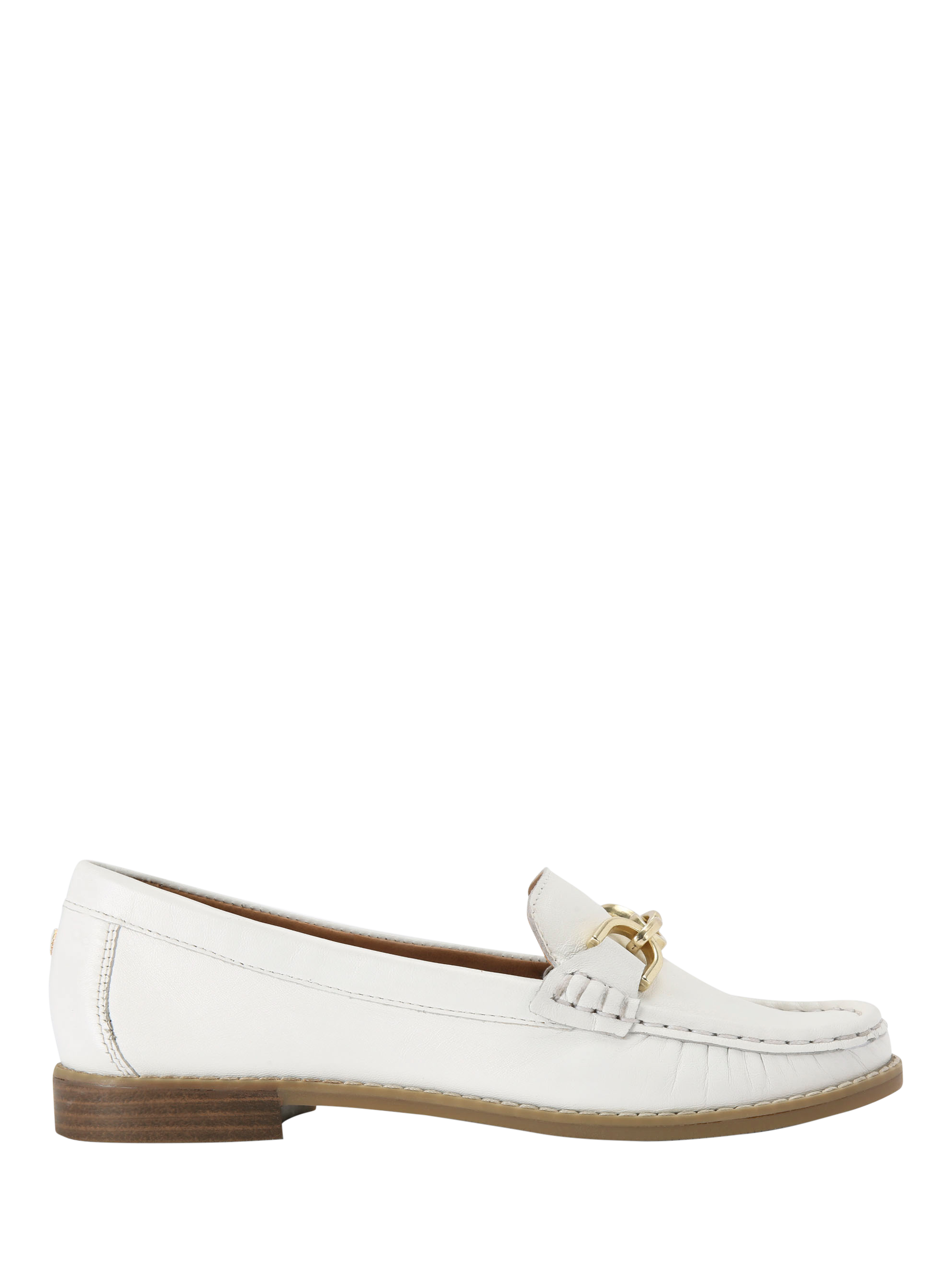 Product image 1 of 4, which shows KG Kurt Geiger Miller Leather Slip On Loafers, White, 3