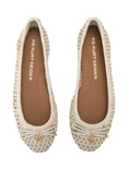 KG Kurt Geiger Mya Woven Leather Ballerina Pumps
