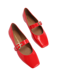 KG Kurt Geiger Nico Patent Ballet Shoes, Red