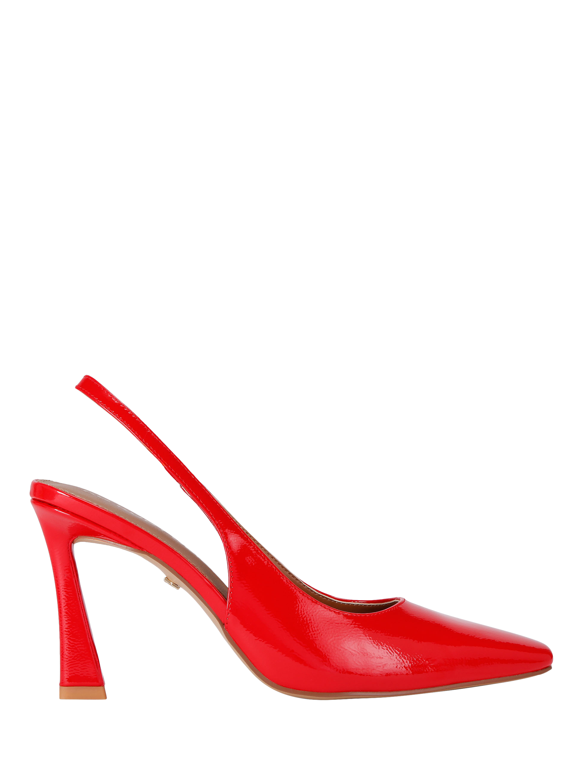 Product image 1 of 4, which shows KG Kurt Geiger Sweetie Patent Slingback Pointed Courts, Red Bright, 3