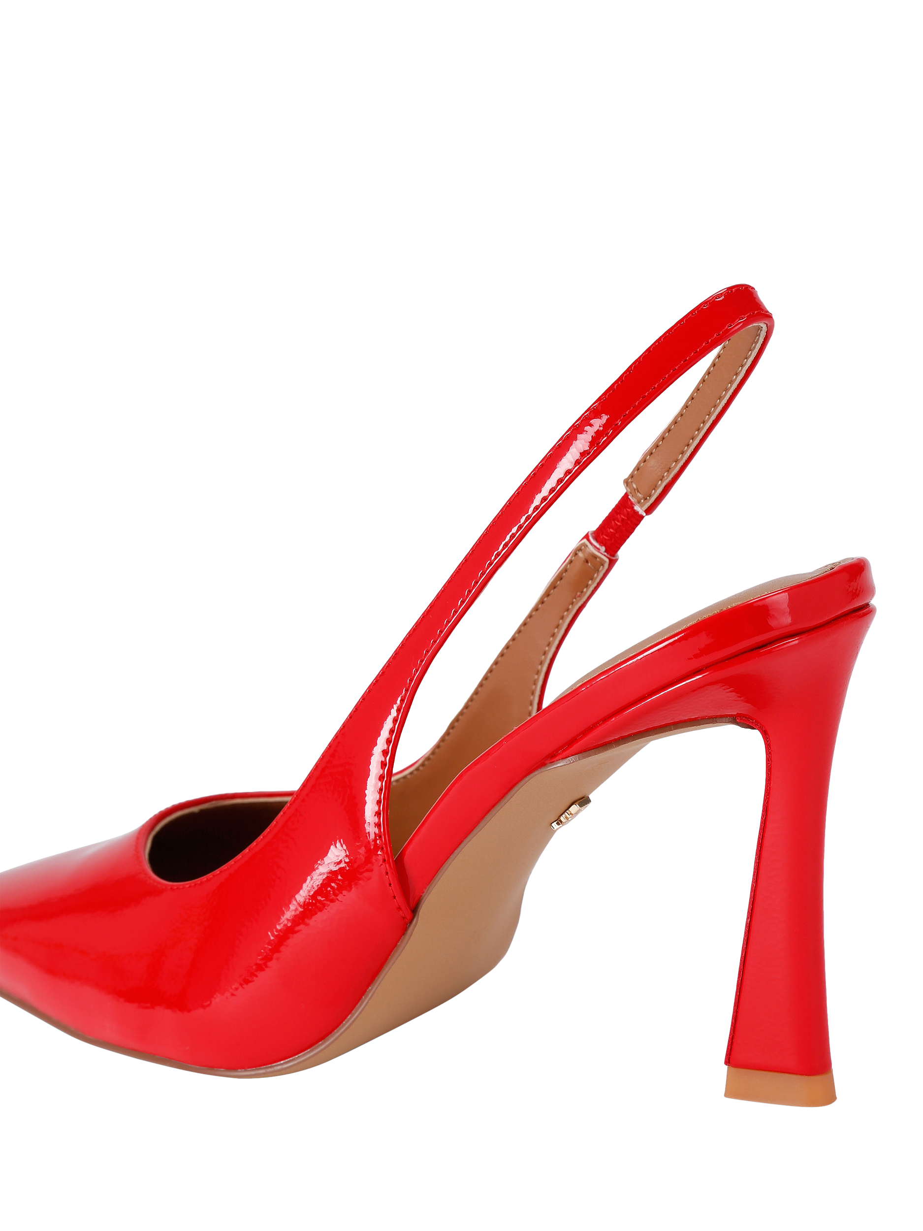 Product image 4 of 4, which shows KG Kurt Geiger Sweetie Patent Slingback Pointed Courts, Red Bright, 3