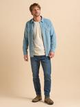 Brakeburn Cotton Regular Fit Corduroy Shirt, Blue, Blue