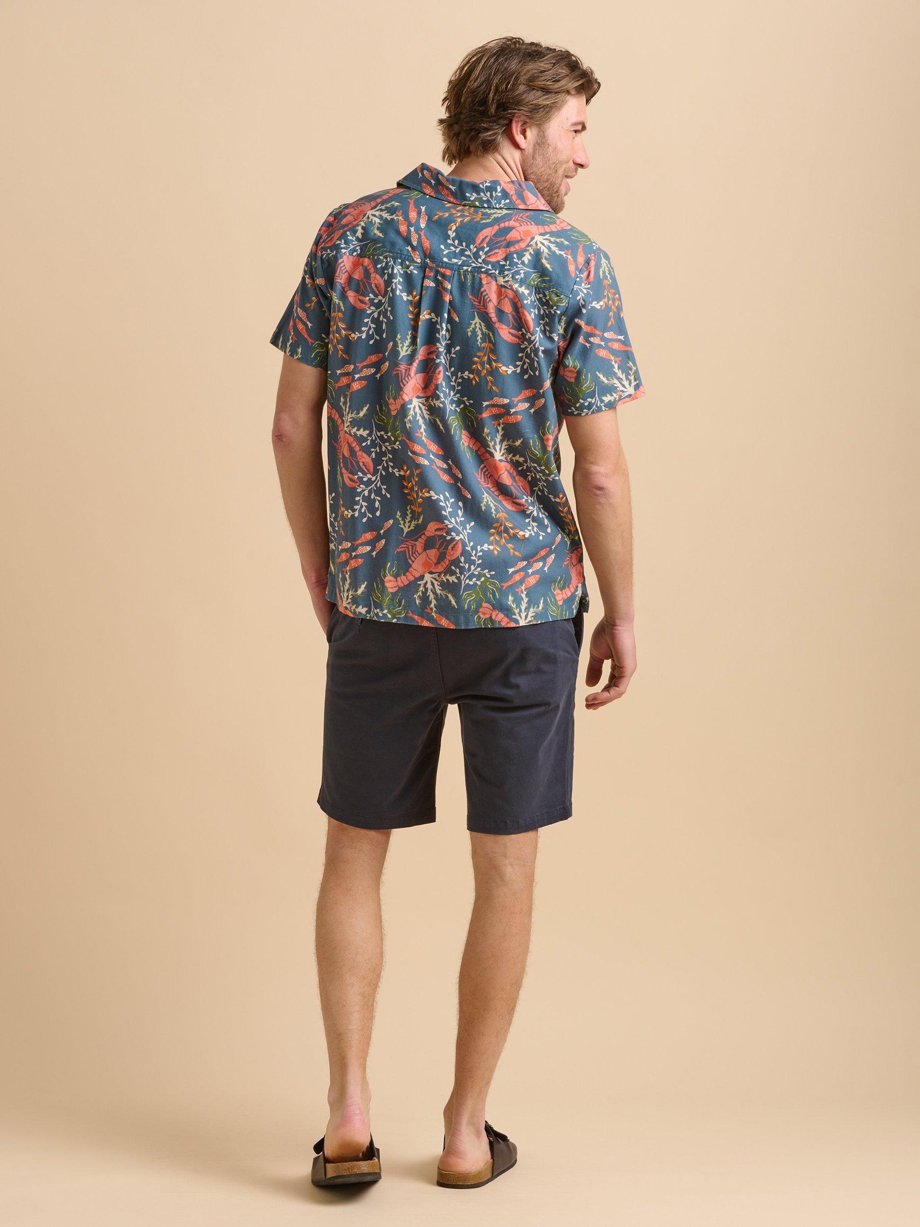 Product image 3 of 6, which shows Brakeburn Cotton Regular Fit Lobster Print Shirt, Blue, S