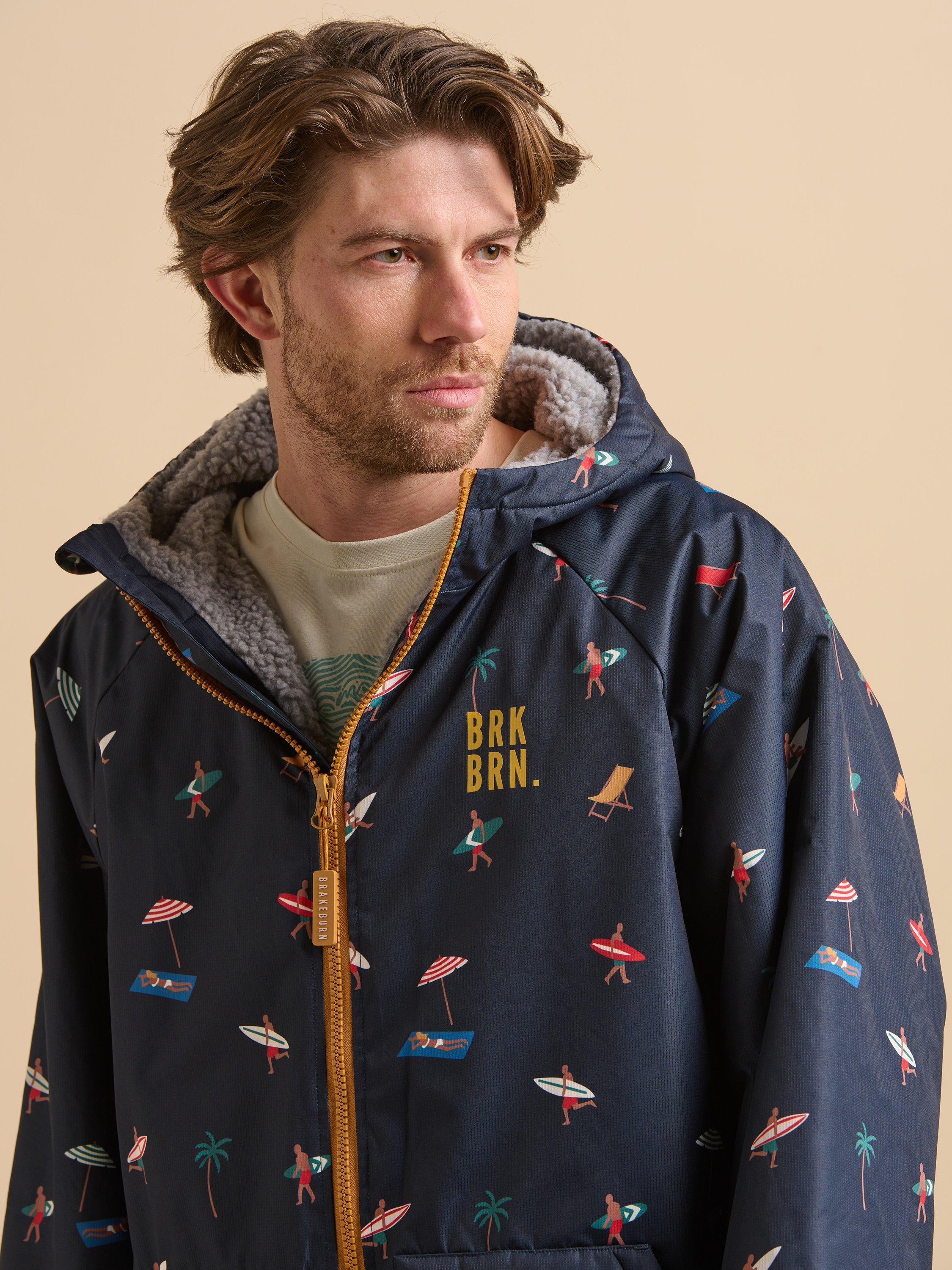 Product image 5 of 6, which shows Brakeburn Beach Scene Chinook Changing Robe, Navy, S-M