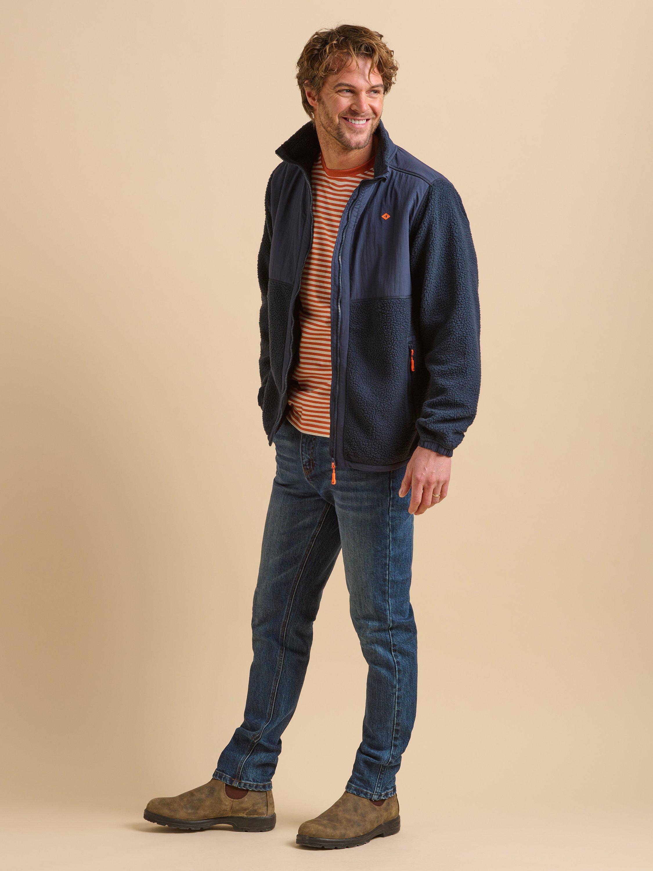 Product image 3 of 6, which shows Brakeburn Fleece Jacket, Navy, S