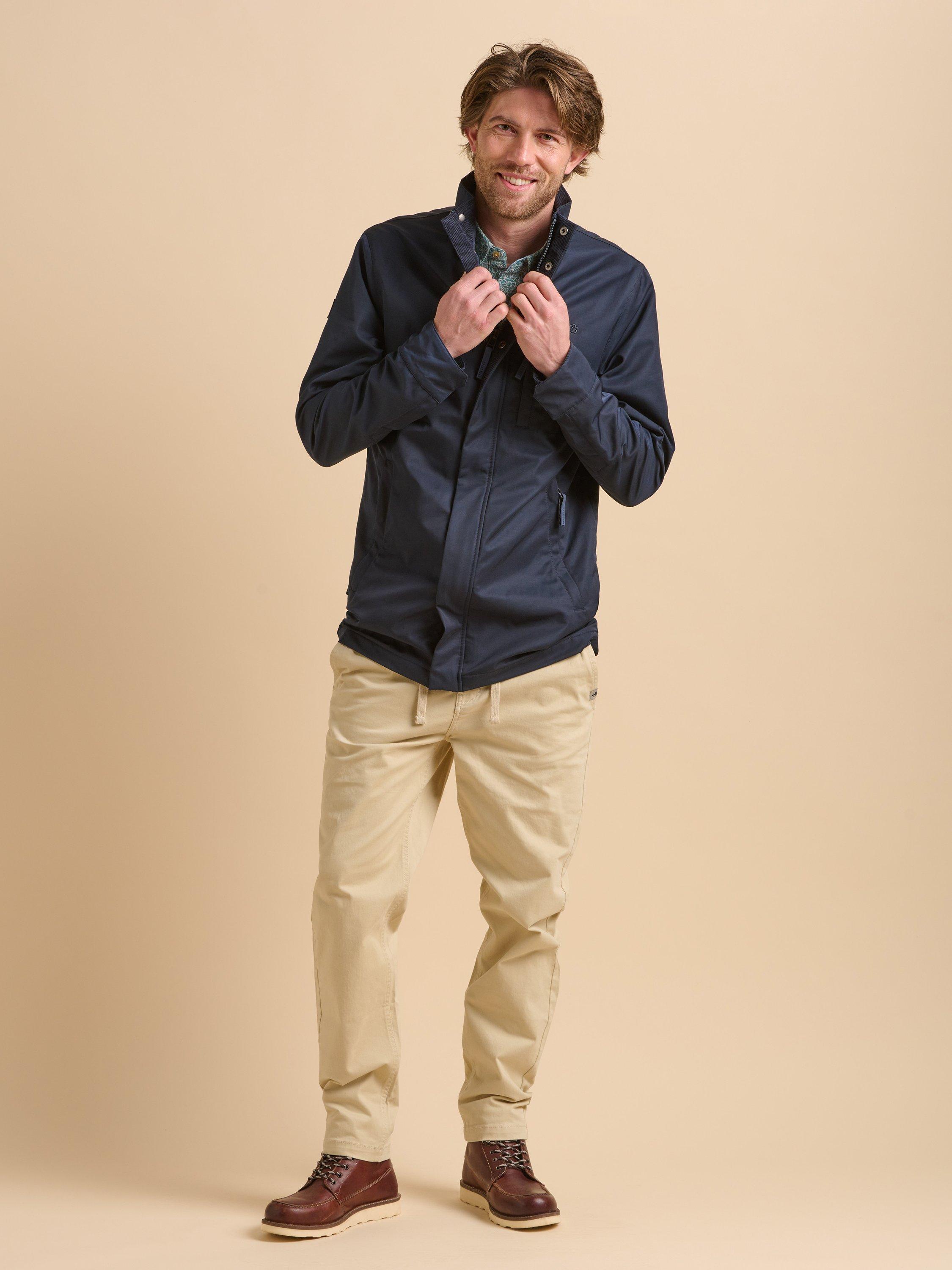 Product image 2 of 7, which shows Brakeburn Cotton Blend Trench Coat, Navy, S