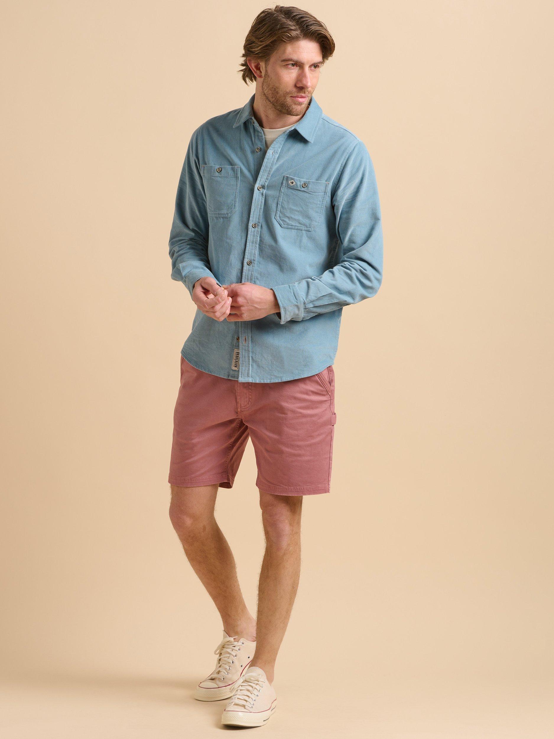 Product image 5 of 6, which shows Brakeburn Cotton Blend Carpenter Shorts, Pink, 30
