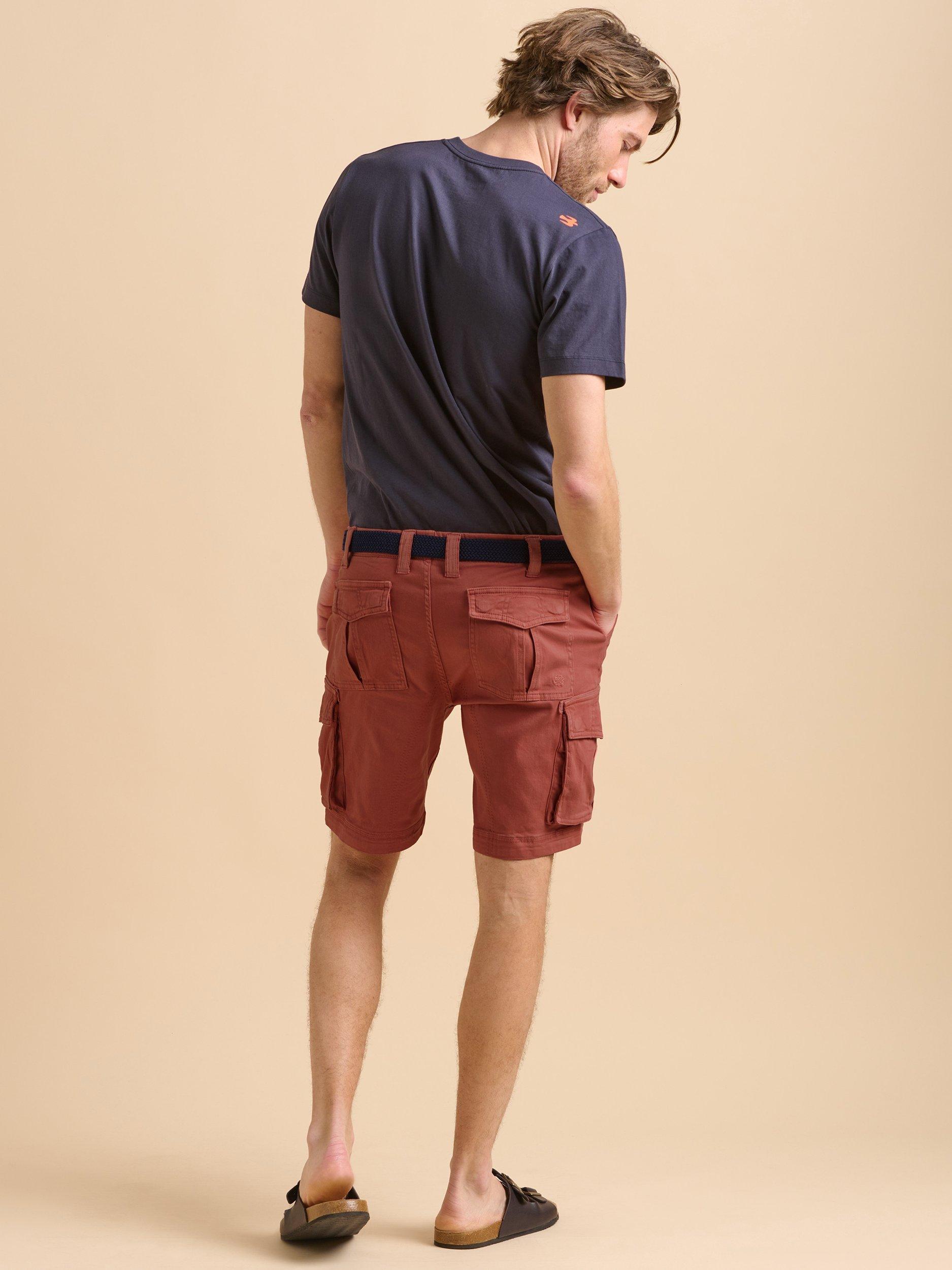 Product image 2 of 5, which shows Brakeburn Cotton Blend Cargo Shorts, Red, 30