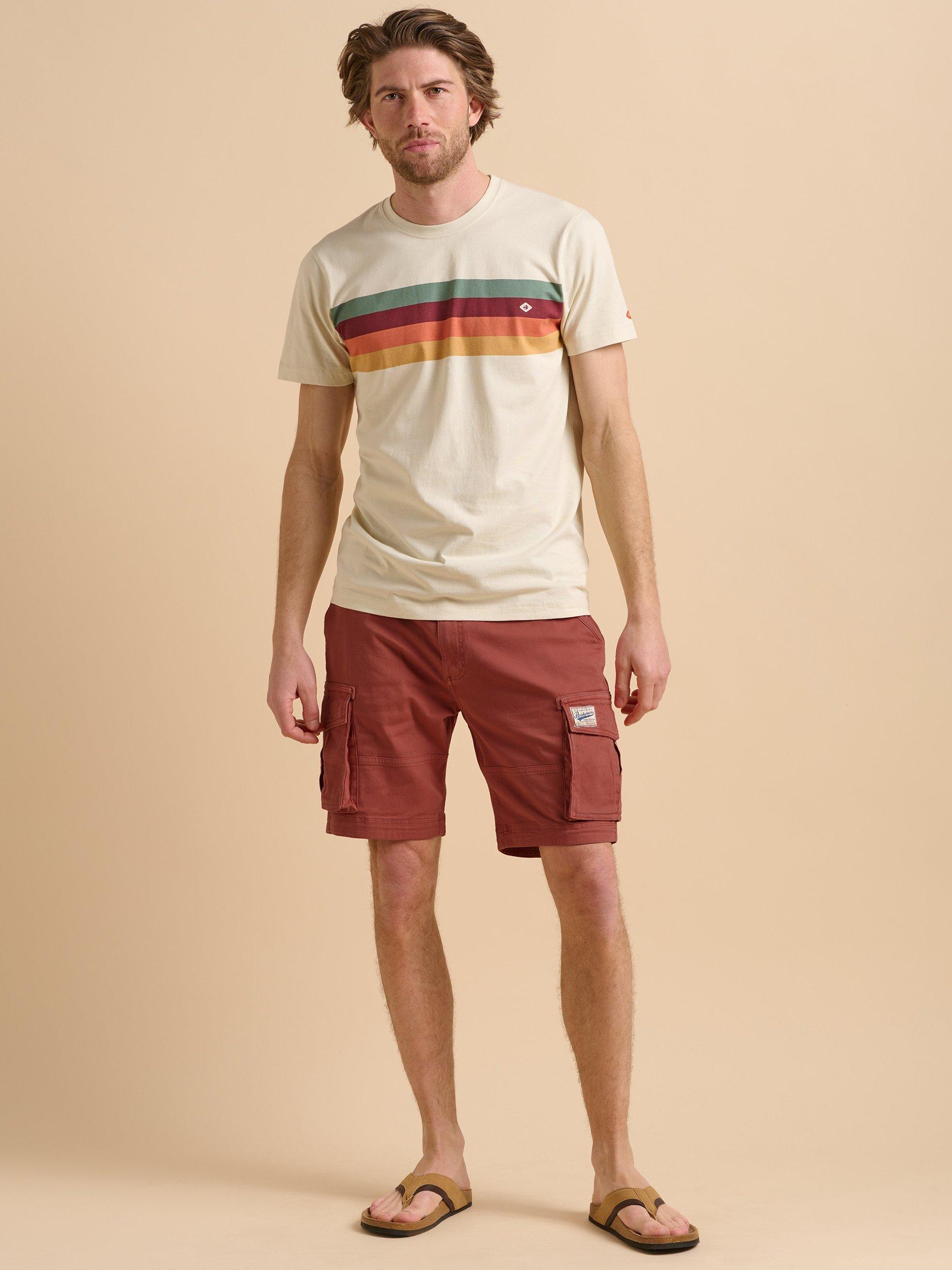Product image 5 of 5, which shows Brakeburn Cotton Blend Cargo Shorts, Red, 30