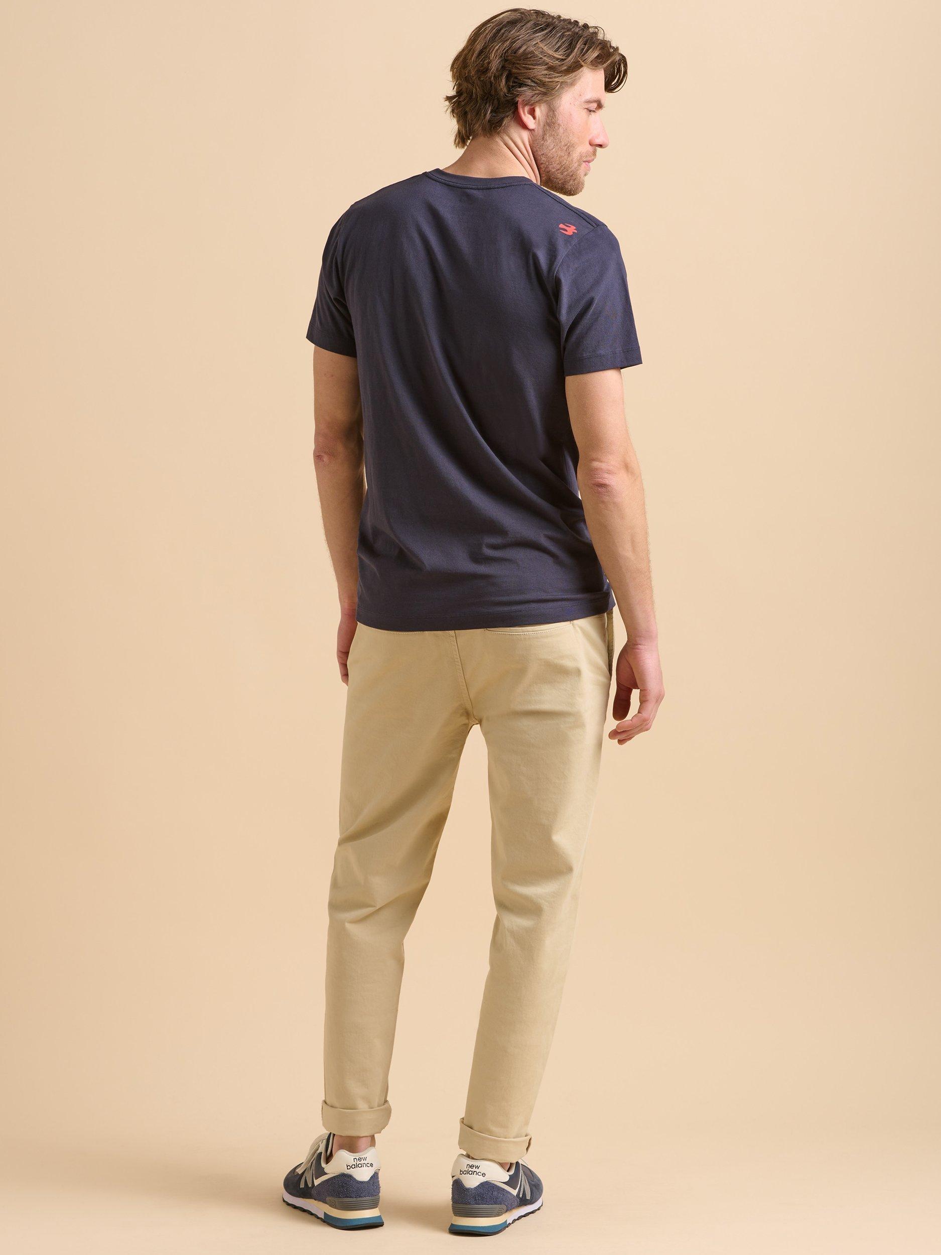 Product image 2 of 6, which shows Brakeburn Beach Pocket T-Shirt, Navy, S